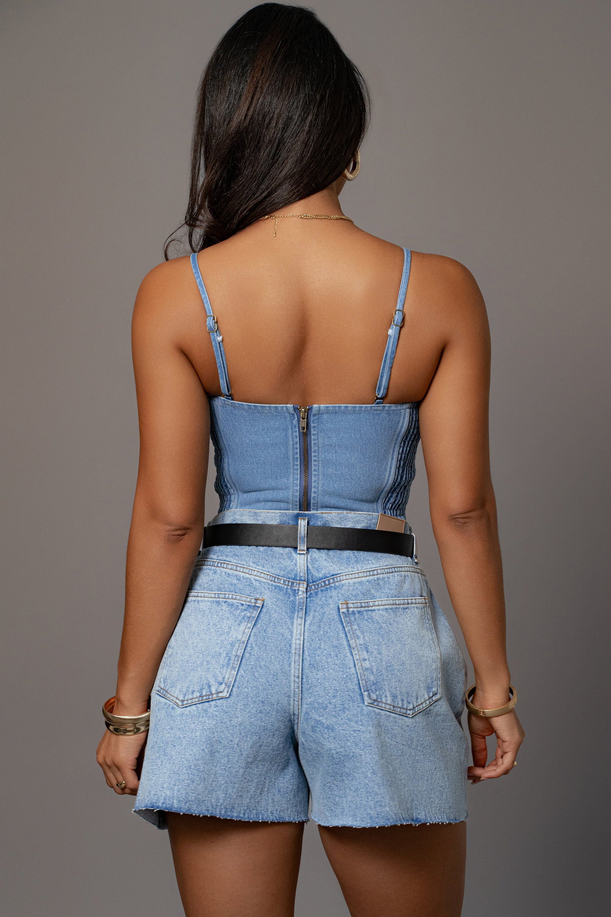 Medium Wash Denim Jourdan Shorts JLUXLABEL