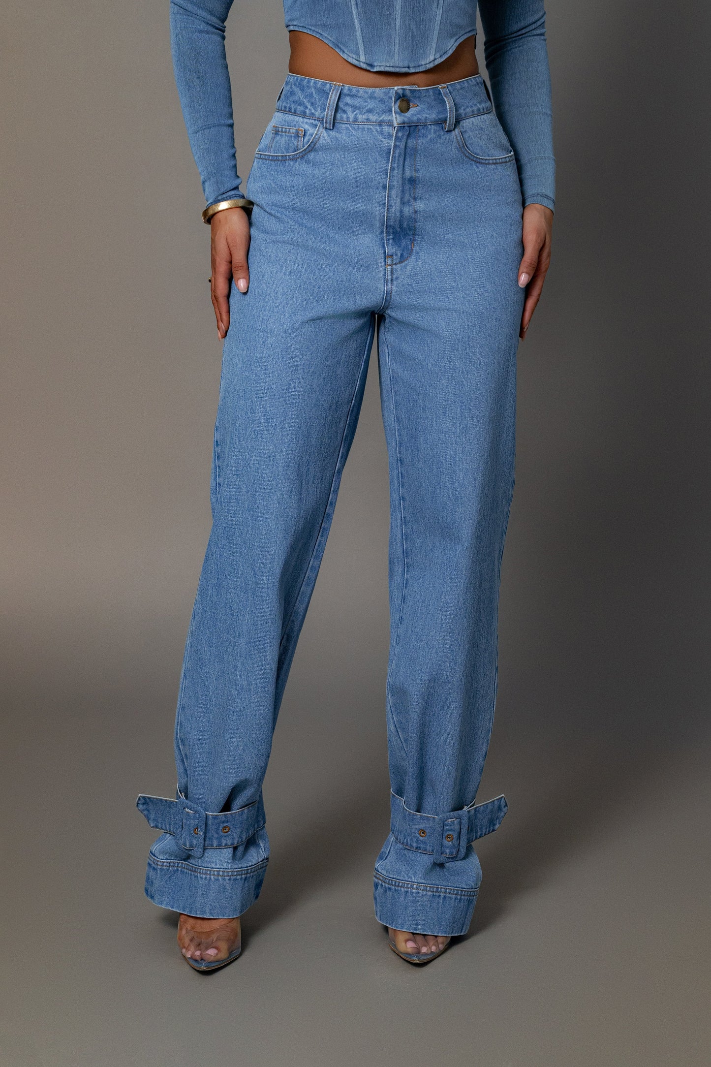 Medium Wash Sissel Denim Jeans JLUXLABEL