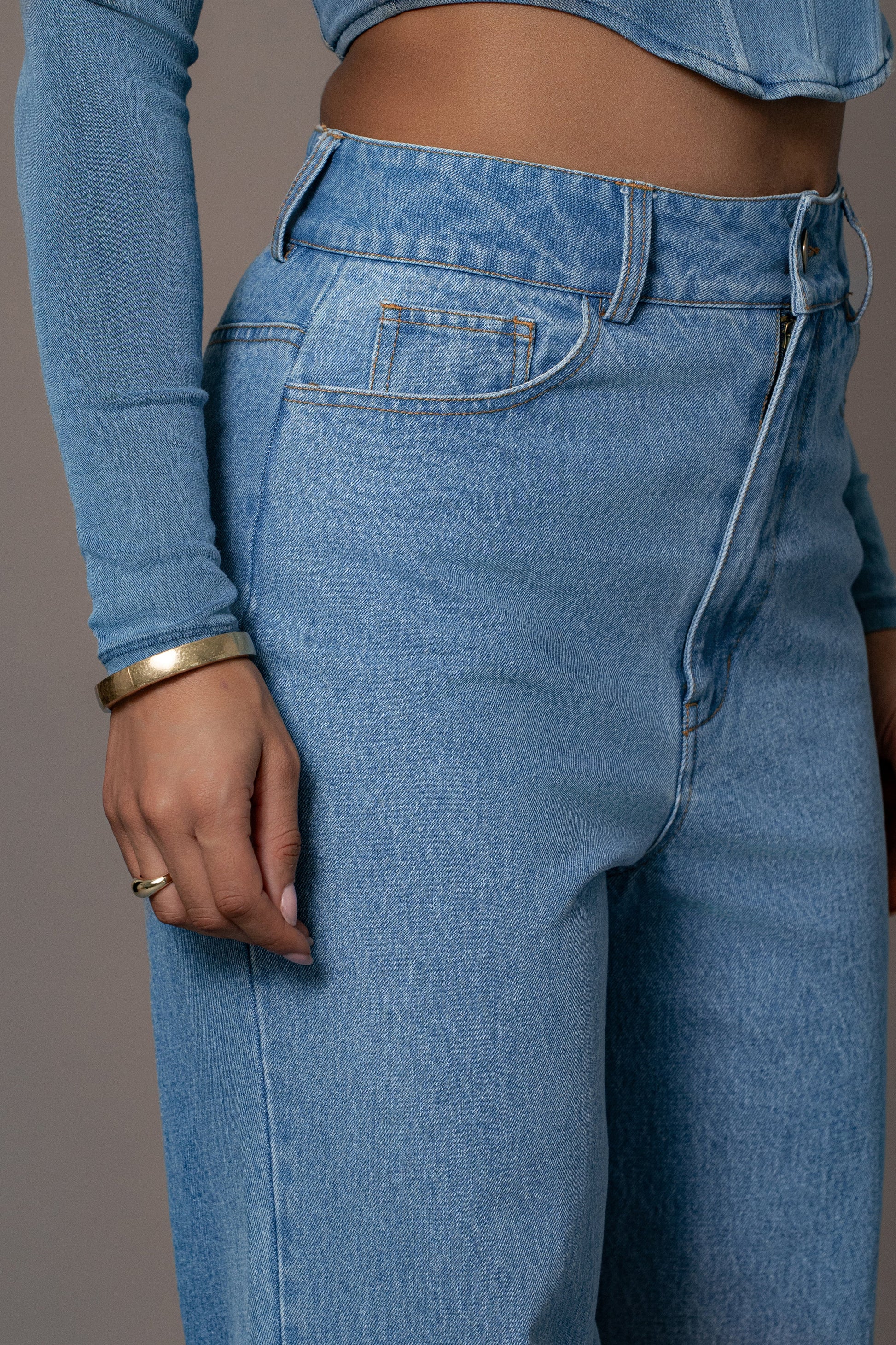 Medium Wash Sissel Denim Jeans JLUXLABEL