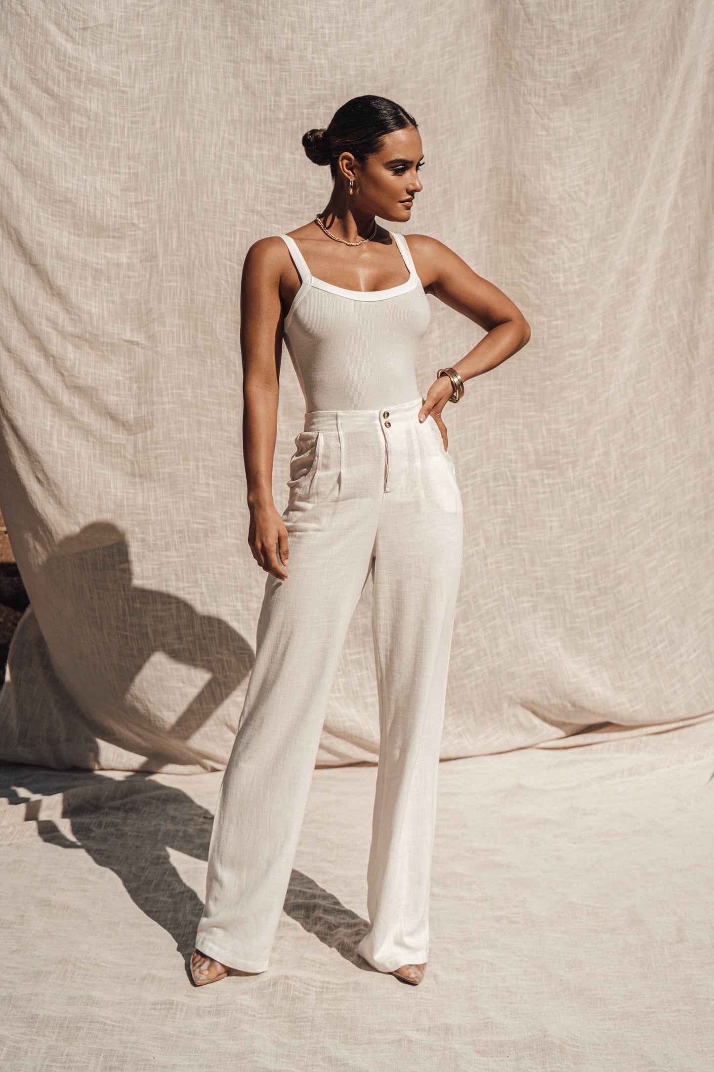 Ivory Akito Ribbed Bodysuit JLUXLABEL