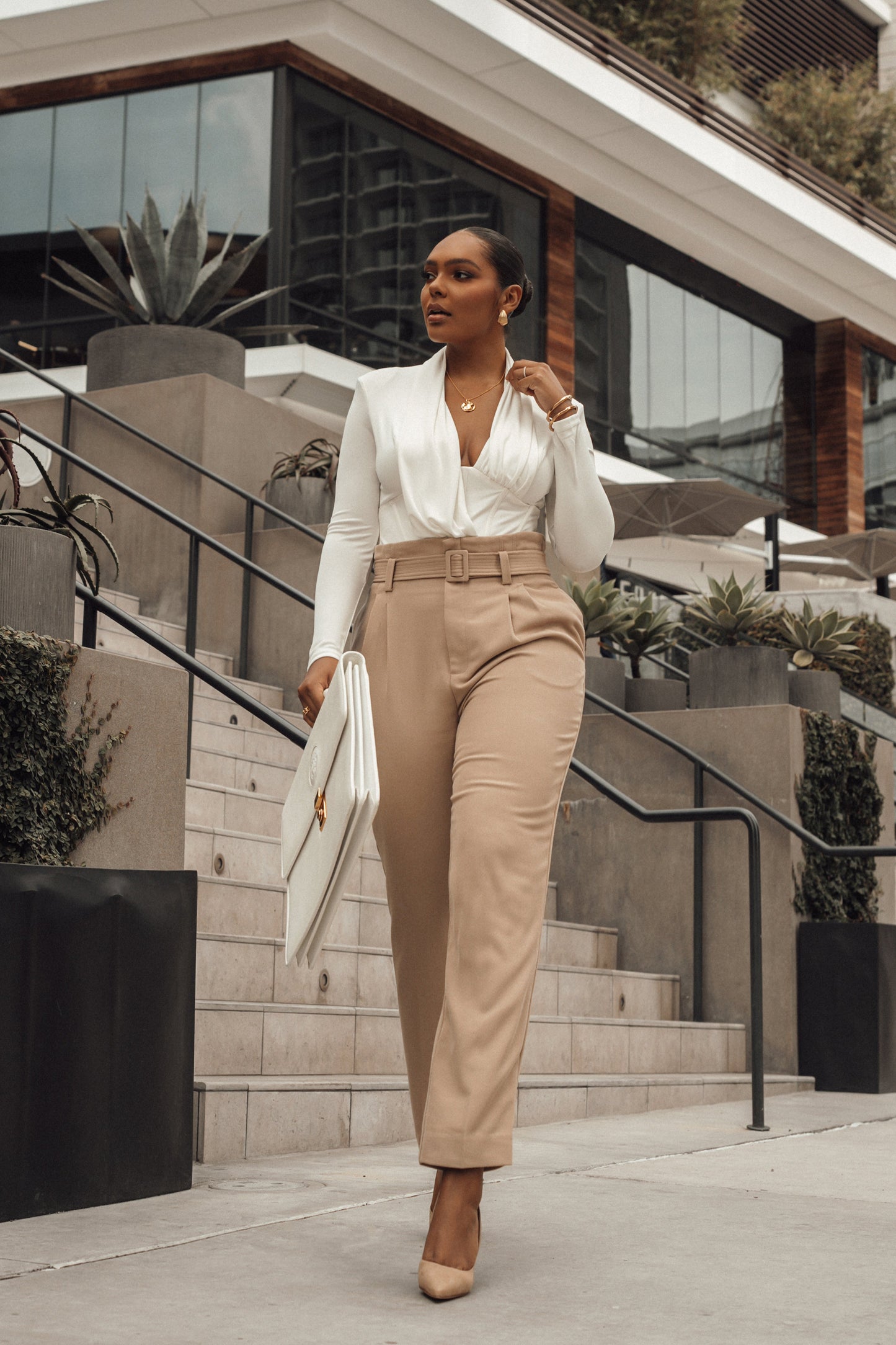 White Drape Corset Bodysuit JLUXLABEL