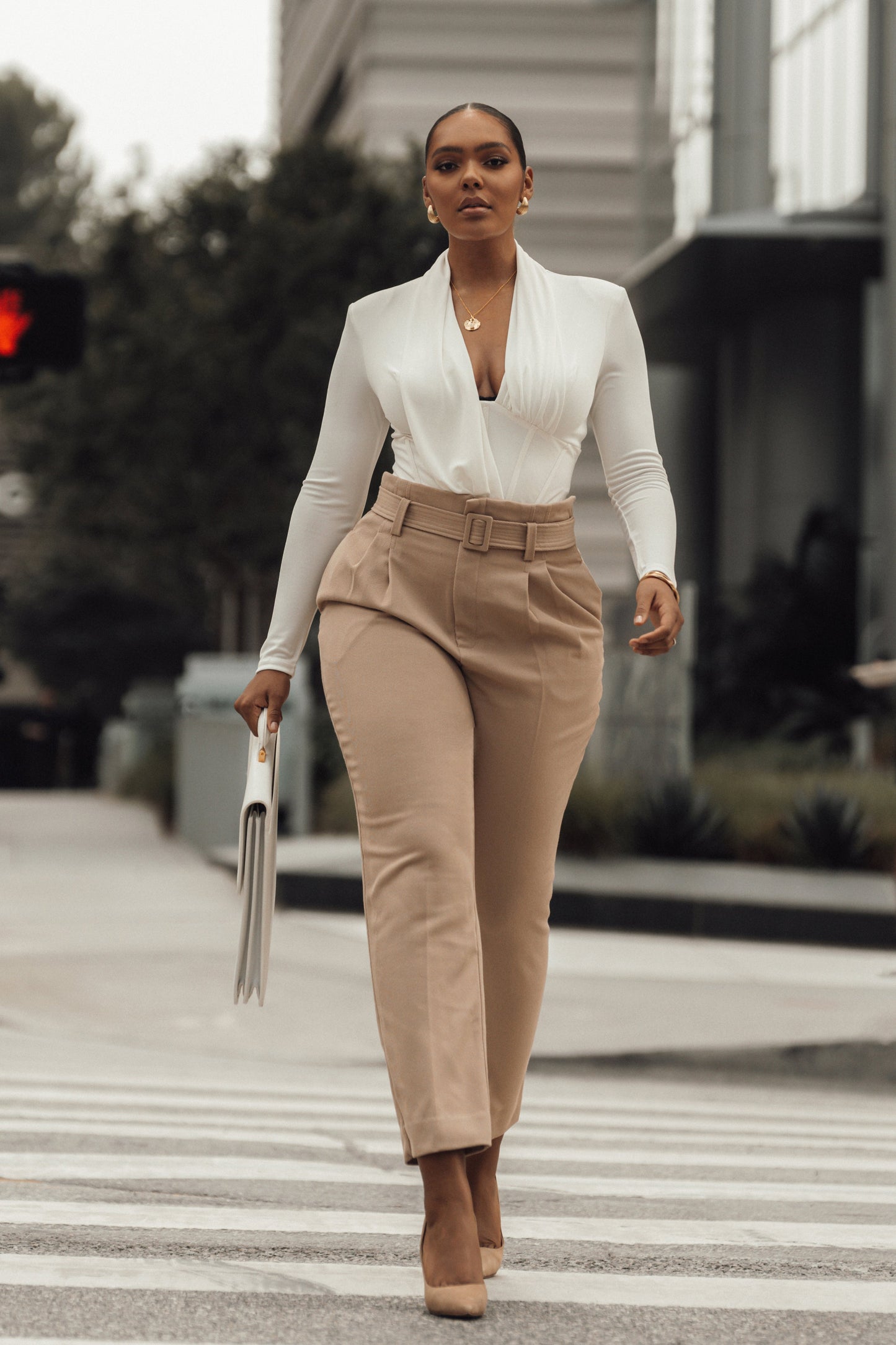 White Drape Corset Bodysuit JLUXLABEL