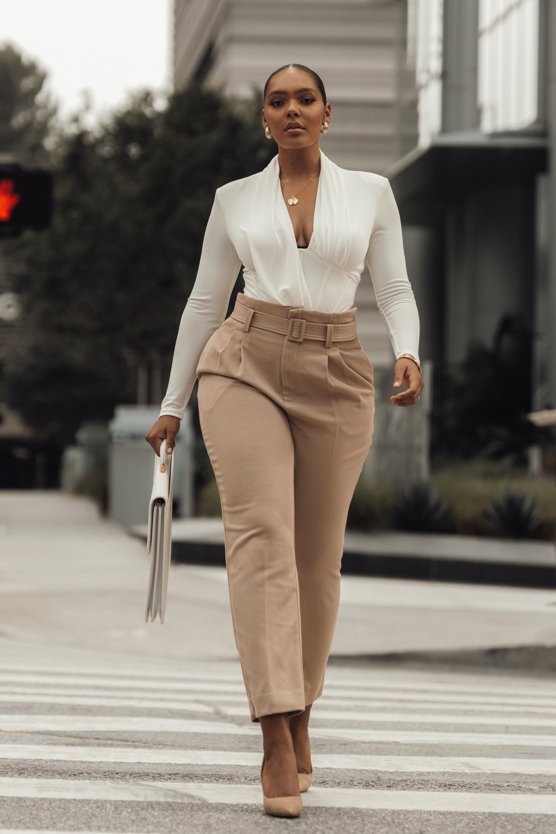 White Drape Corset Bodysuit JLUXLABEL
