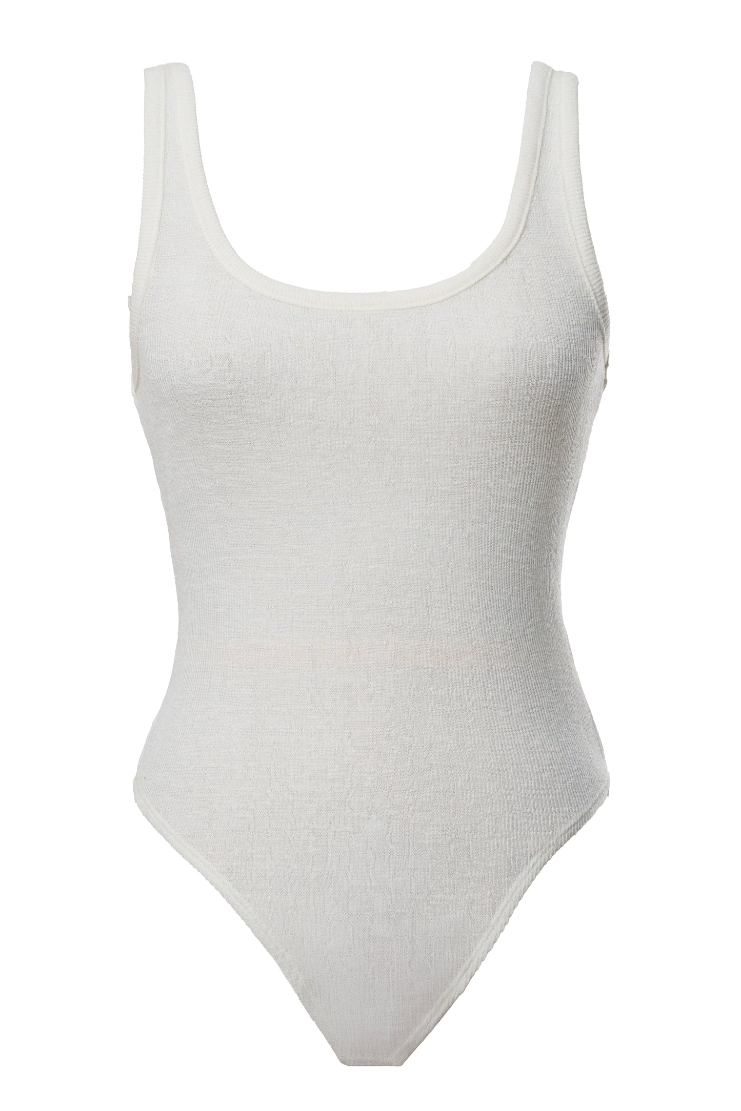 Ivory The Basis Knit Bodysuit JLUXLABEL