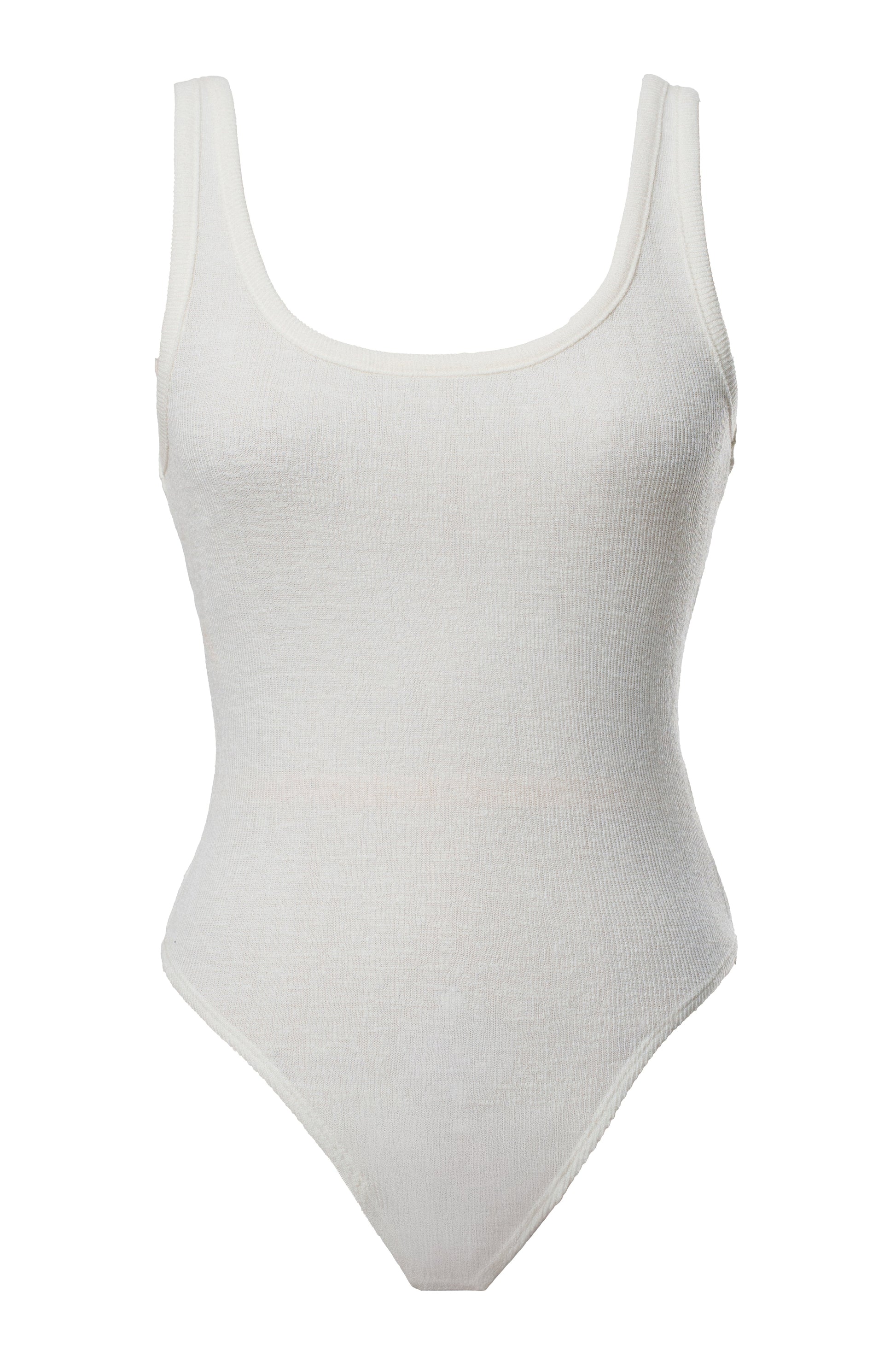 Ivory The Basis Knit Bodysuit JLUXLABEL