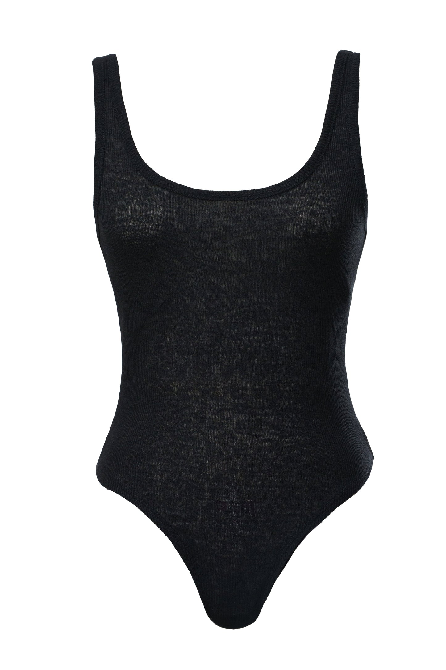 Black The Basis Knit Bodysuit JLUXLABEL