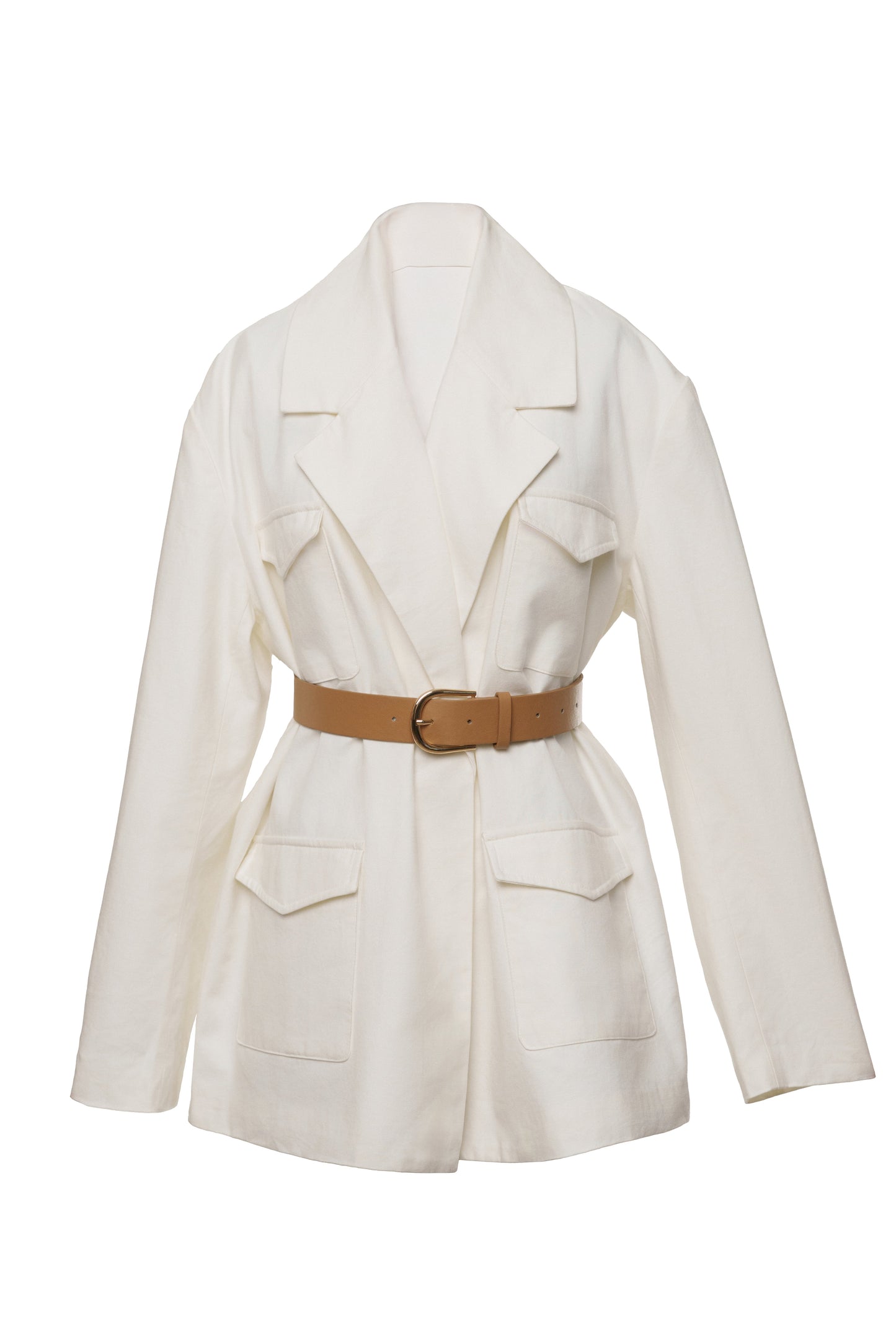 Ivory Precision Woven Blazer JLUXLABEL