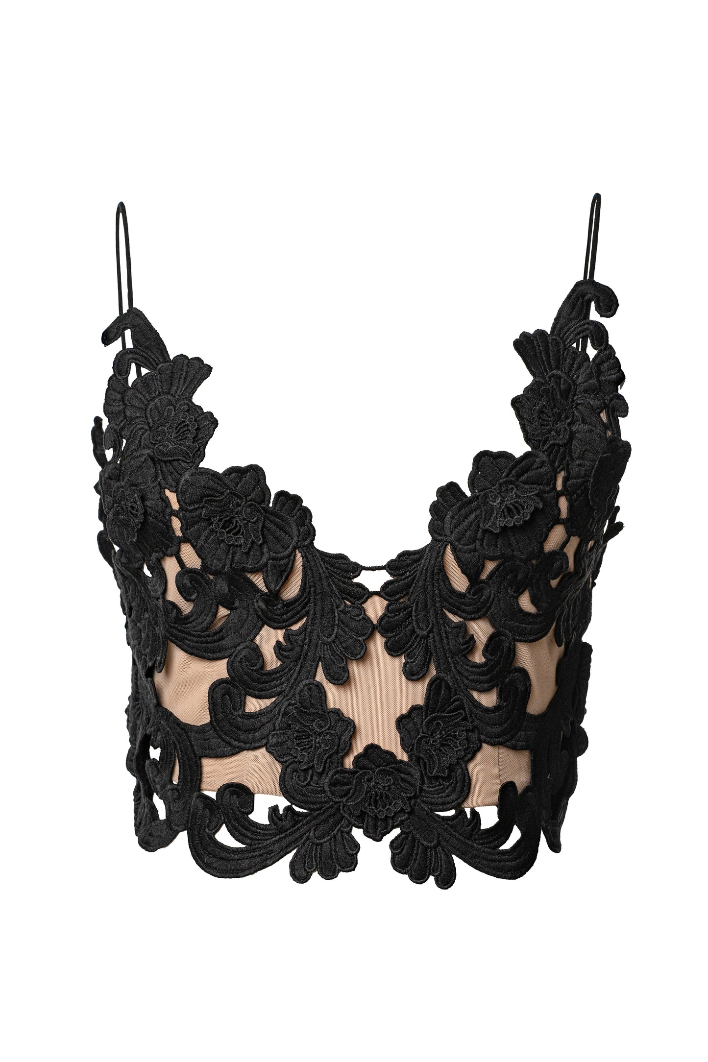 Black Anahi Embroidered Top JLUXLABEL