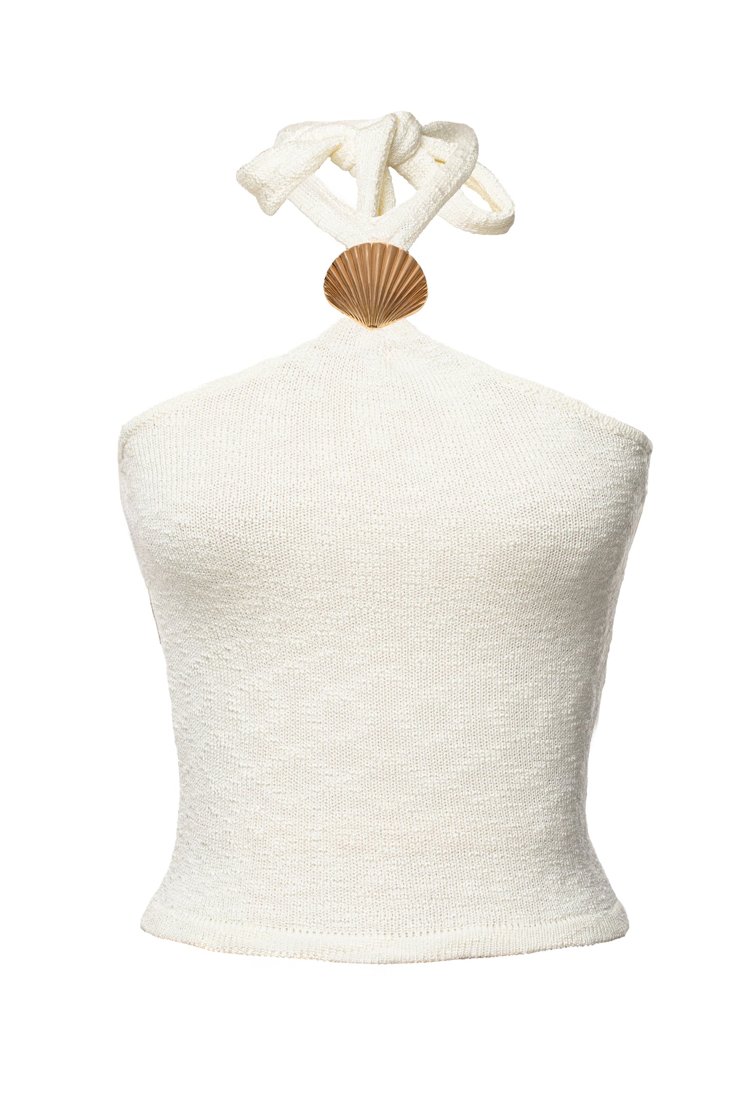 Ivory Ocean Front Halter Top JLUXLABEL