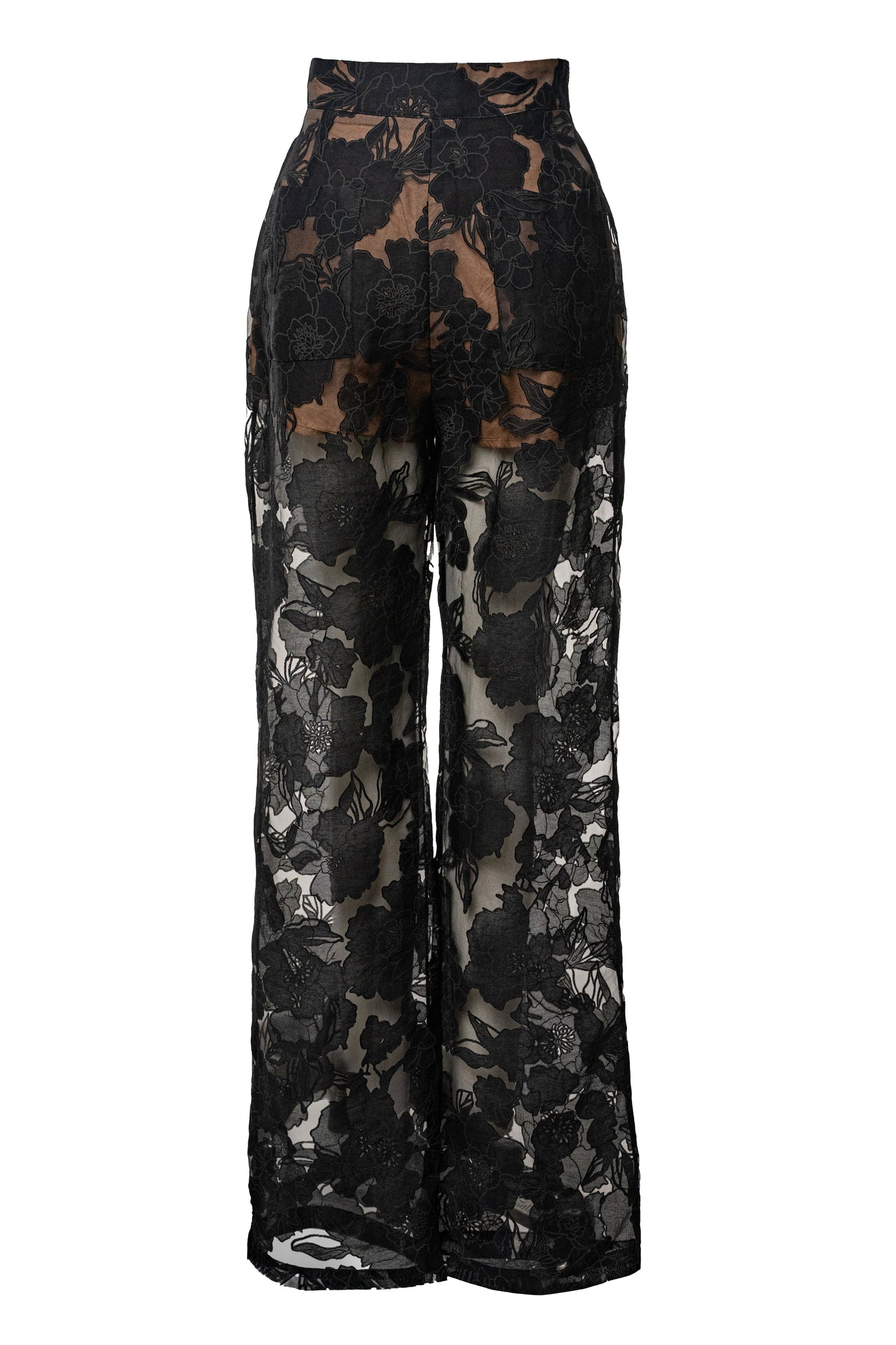 PRE-ORDER Black Organza Floral Pant NEWFASHIONEDGE