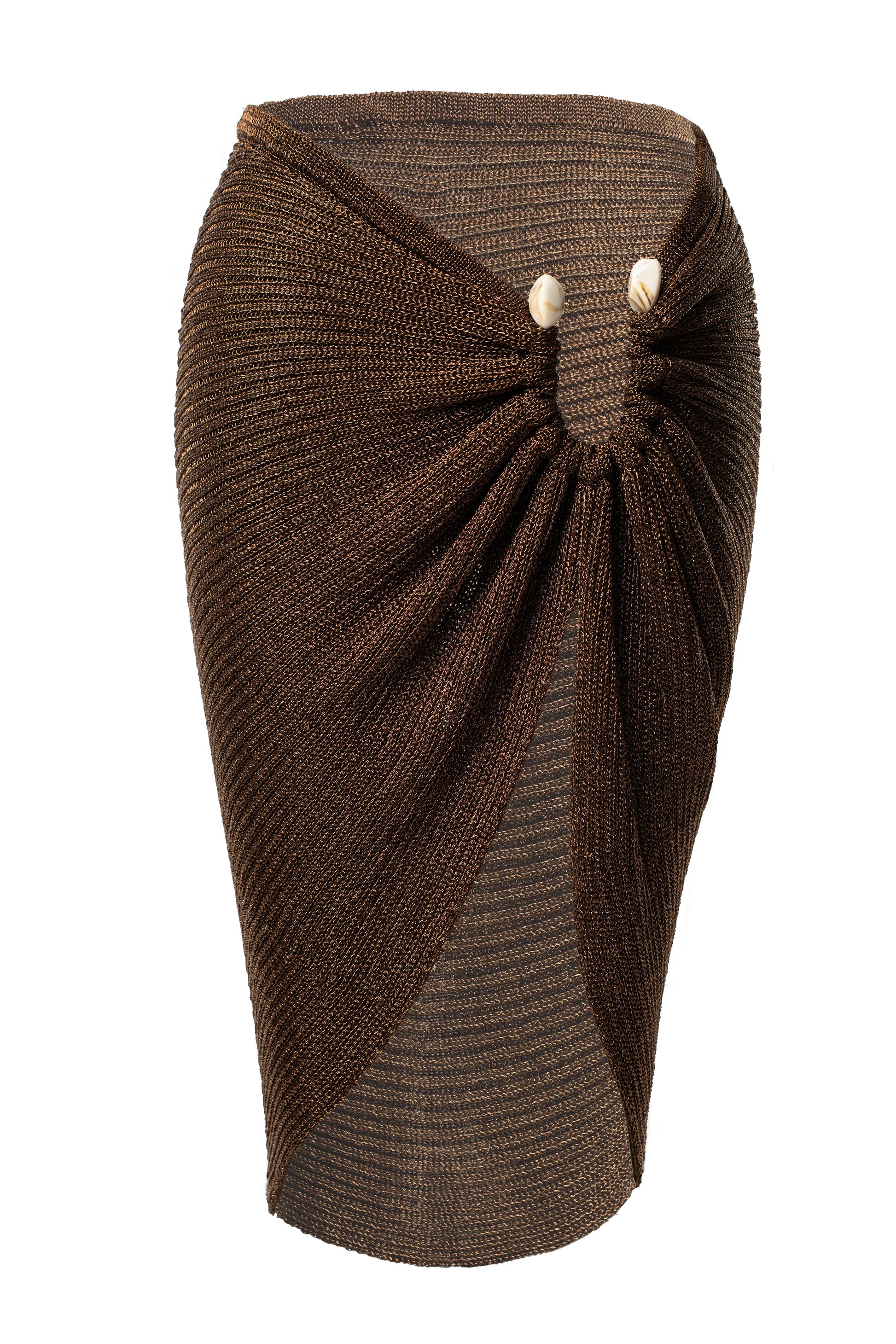 Bronze Luminous Metallic Skirt JLUXLABEL
