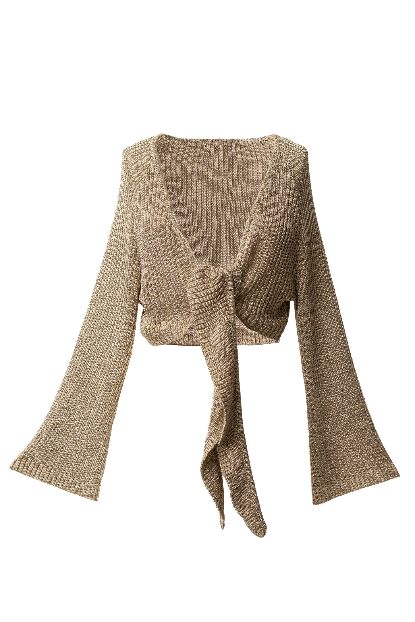 Gold Luminous Metallic Tie top JLUXLABEL