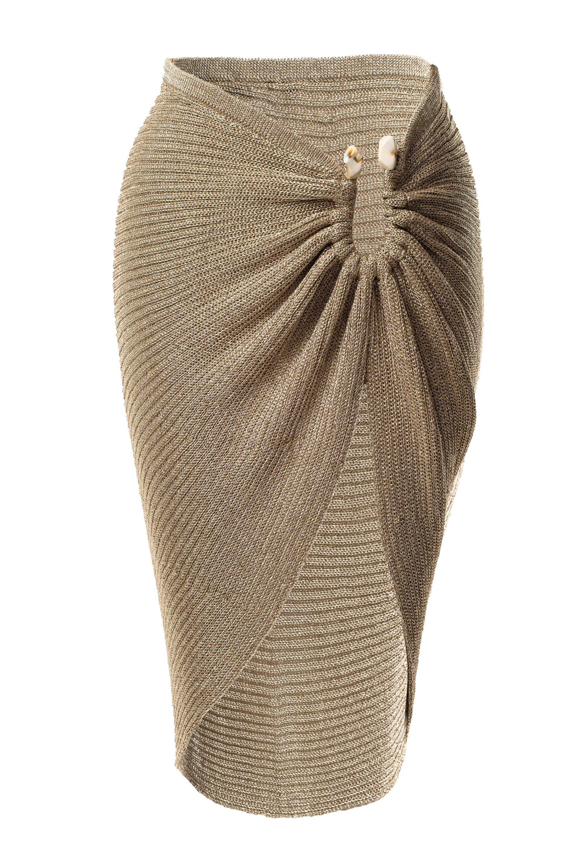 Gold Luminous Metallic Skirt JLUXLABEL