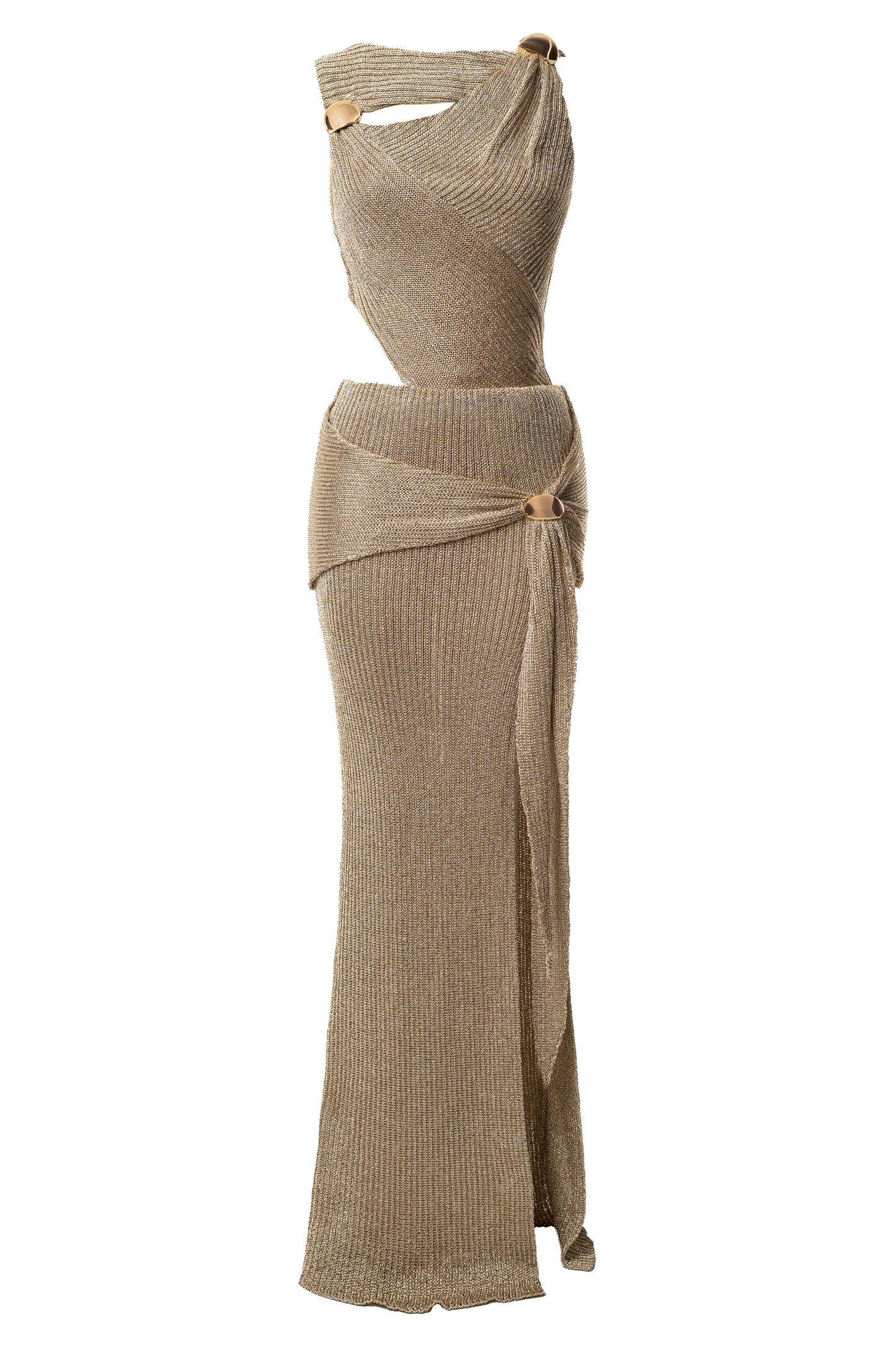 PRE-ORDER Gold Hazel Metallic Wrap Skirt NEWFASHIONEDGE