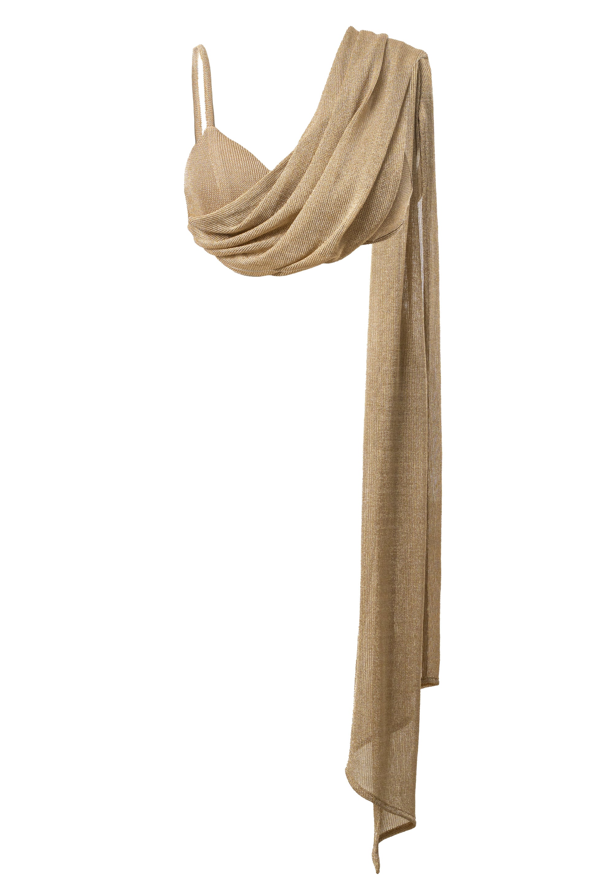 Gold Nocturne Draped Top JLUXLABEL