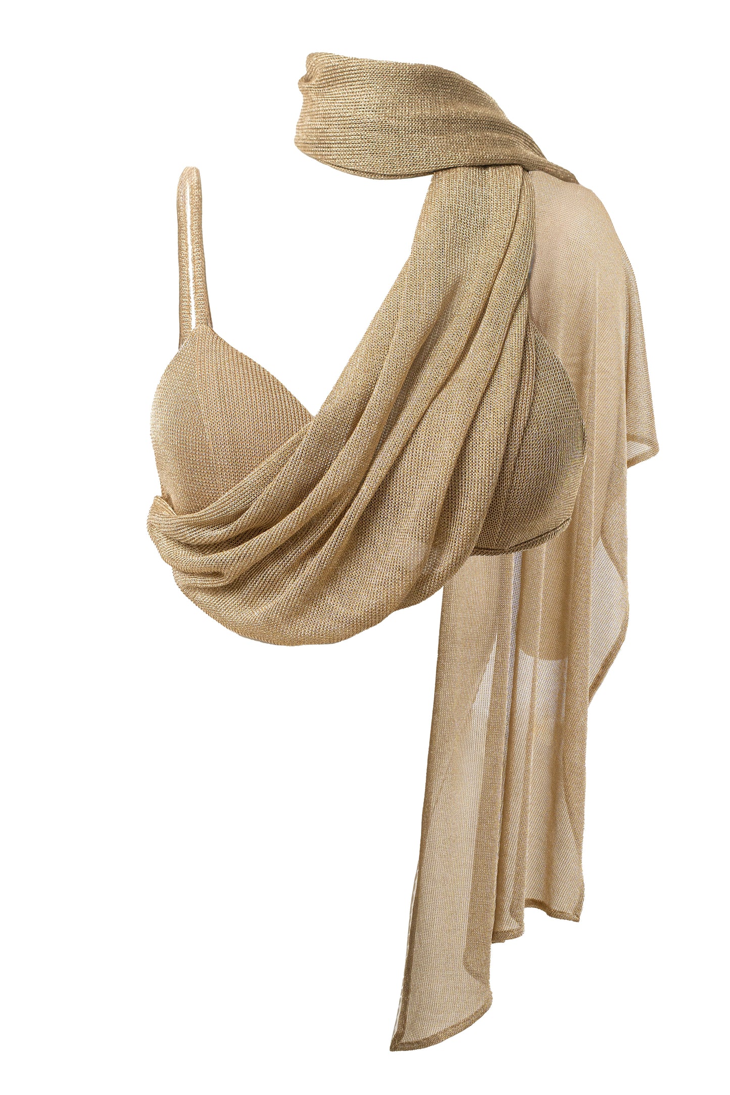Gold Nocturne Draped Top JLUXLABEL