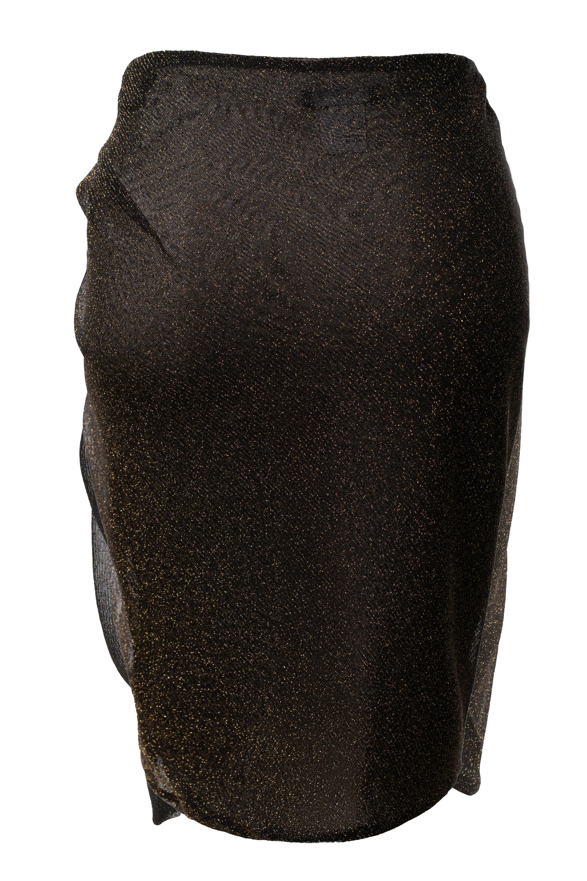 Black Dreamscape Lurex Knit Mini Skirt JLUXLABEL