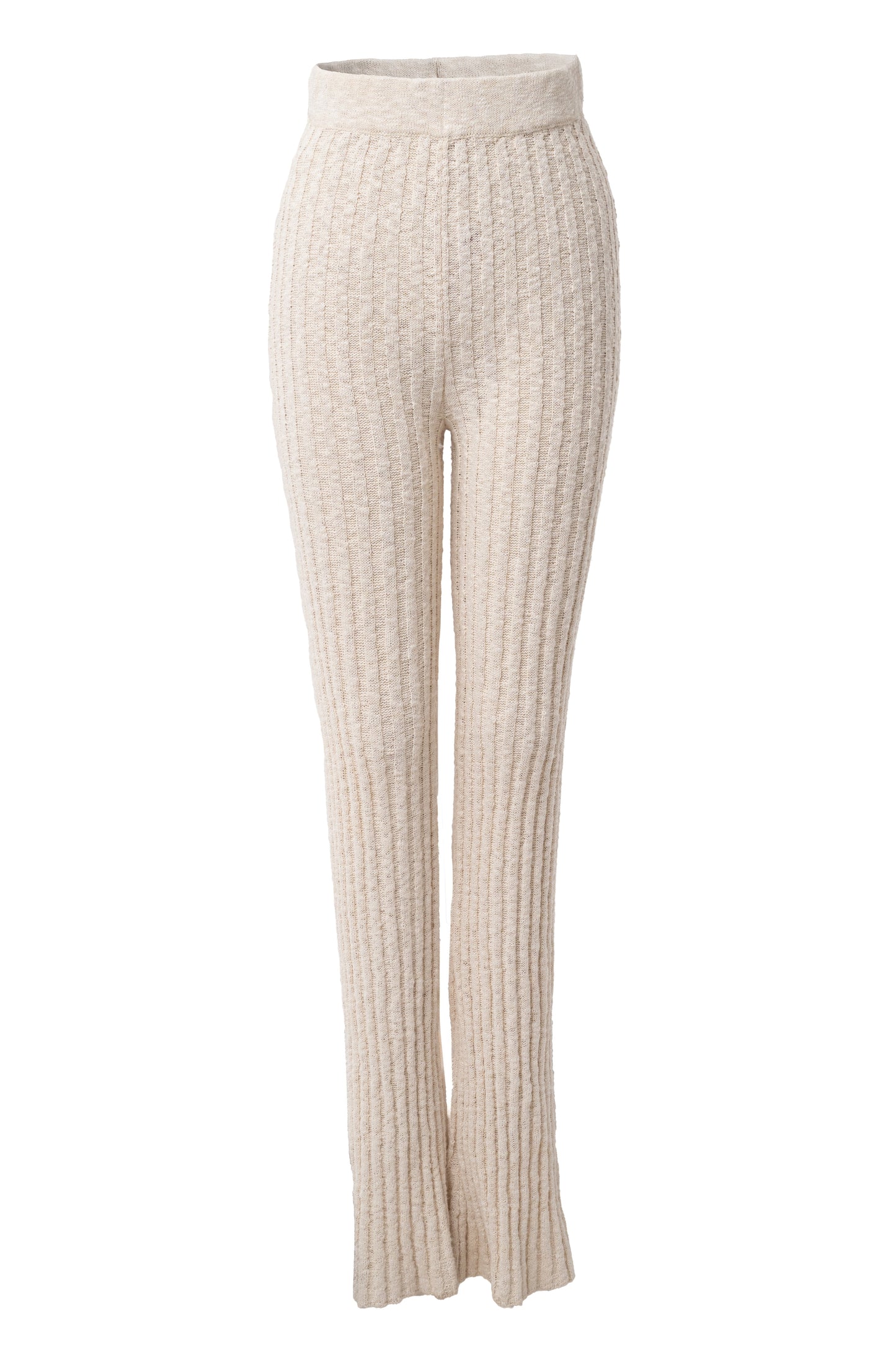 Ivory Lanah Knit Flare Pants JLUXLABEL