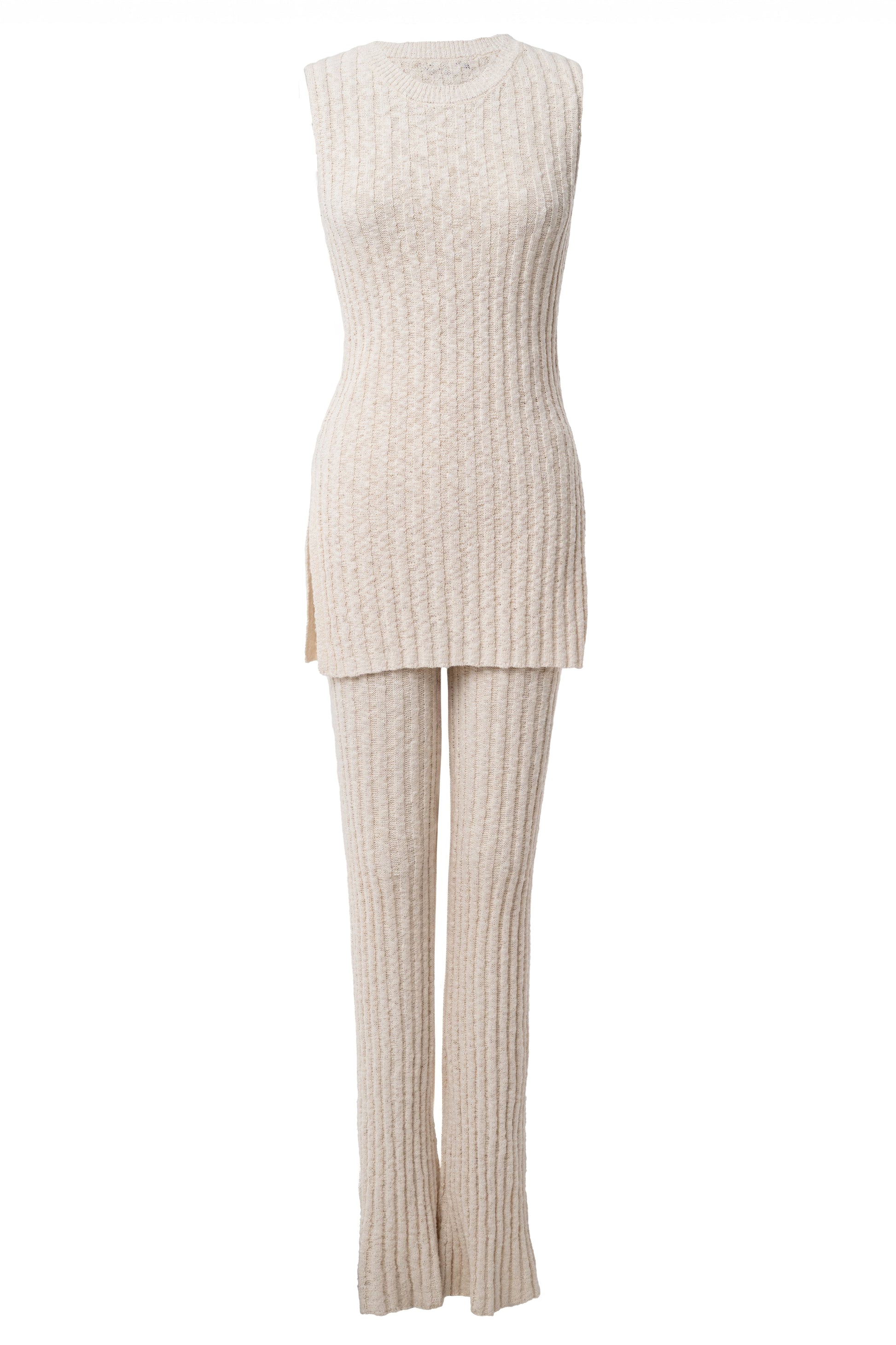 Ivory Kali Sleeveless Knit Top JLUXLABEL