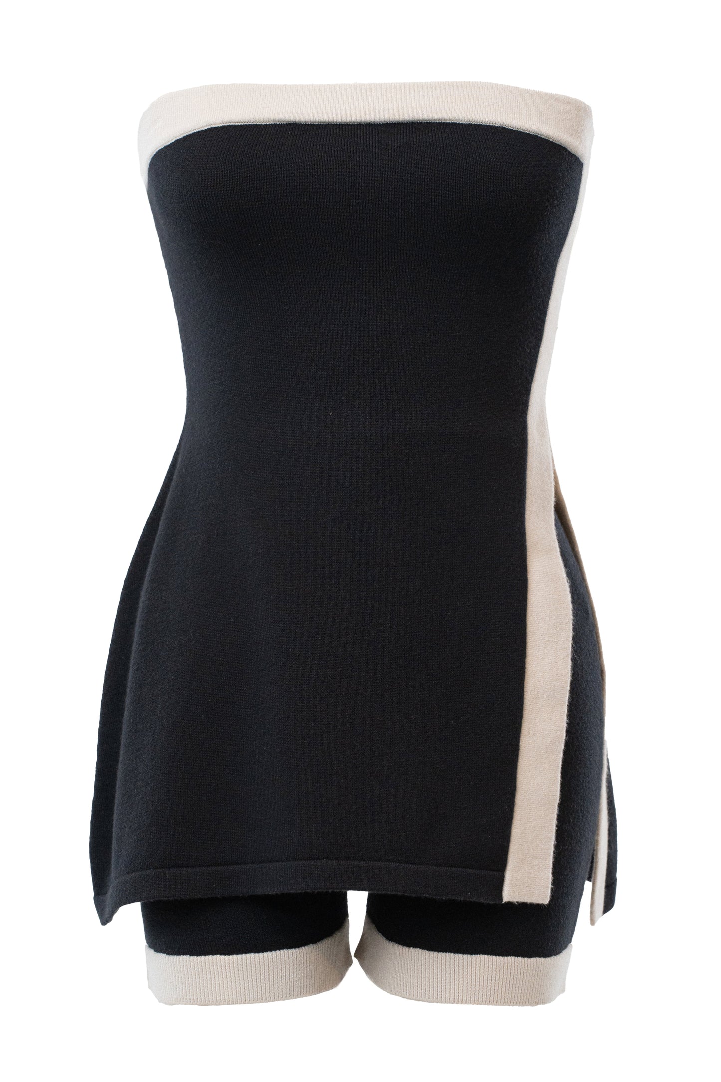 Black/Milk Olivea Knit Short Set JLUXLABEL