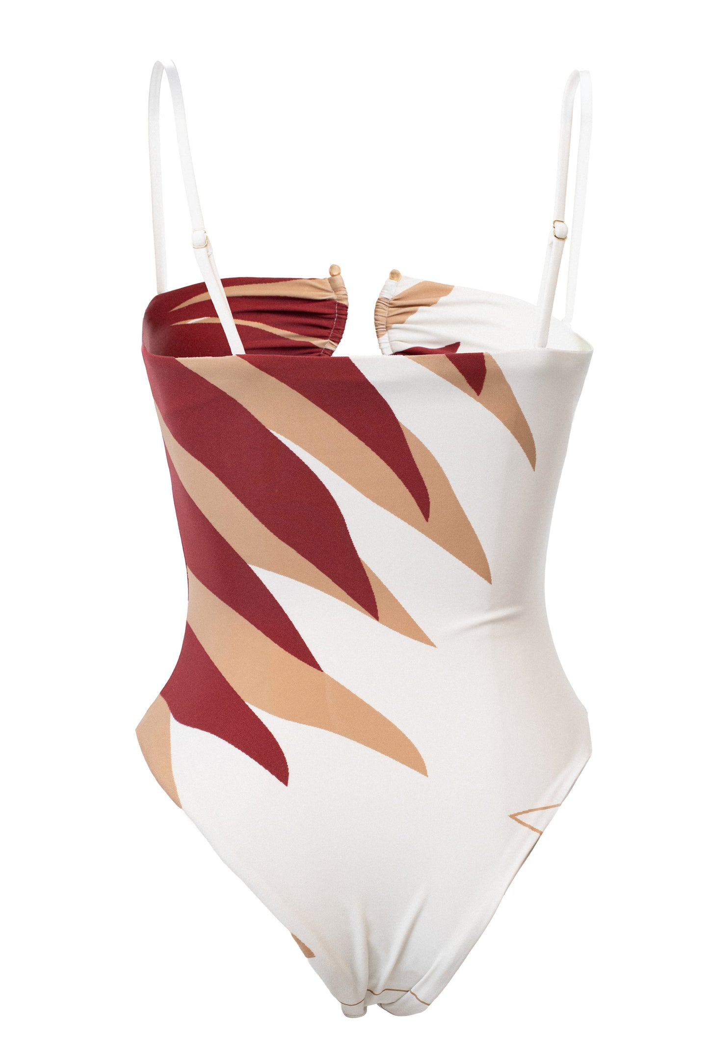 Ivory Palm Print Essence Swimsuit JLUXLABEL