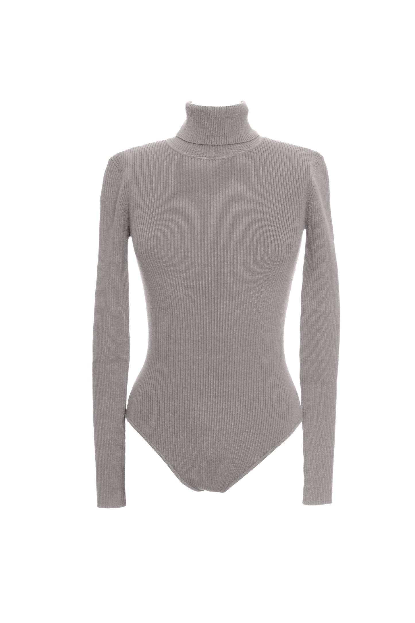 Heather Grey Arlett Turtleneck Bodysuit JLUXLABEL