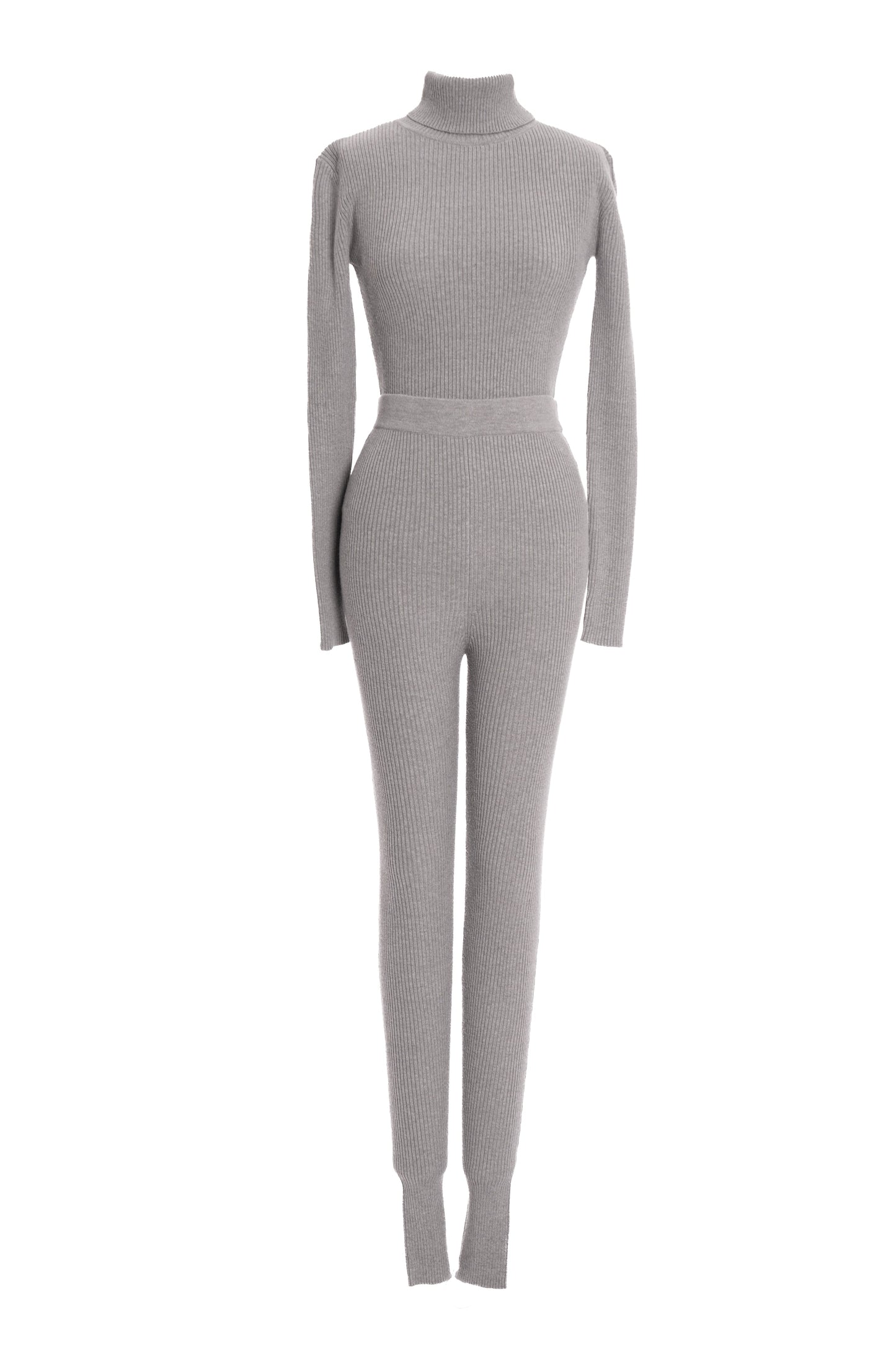 Heather Grey Arlett Turtleneck Bodysuit JLUXLABEL
