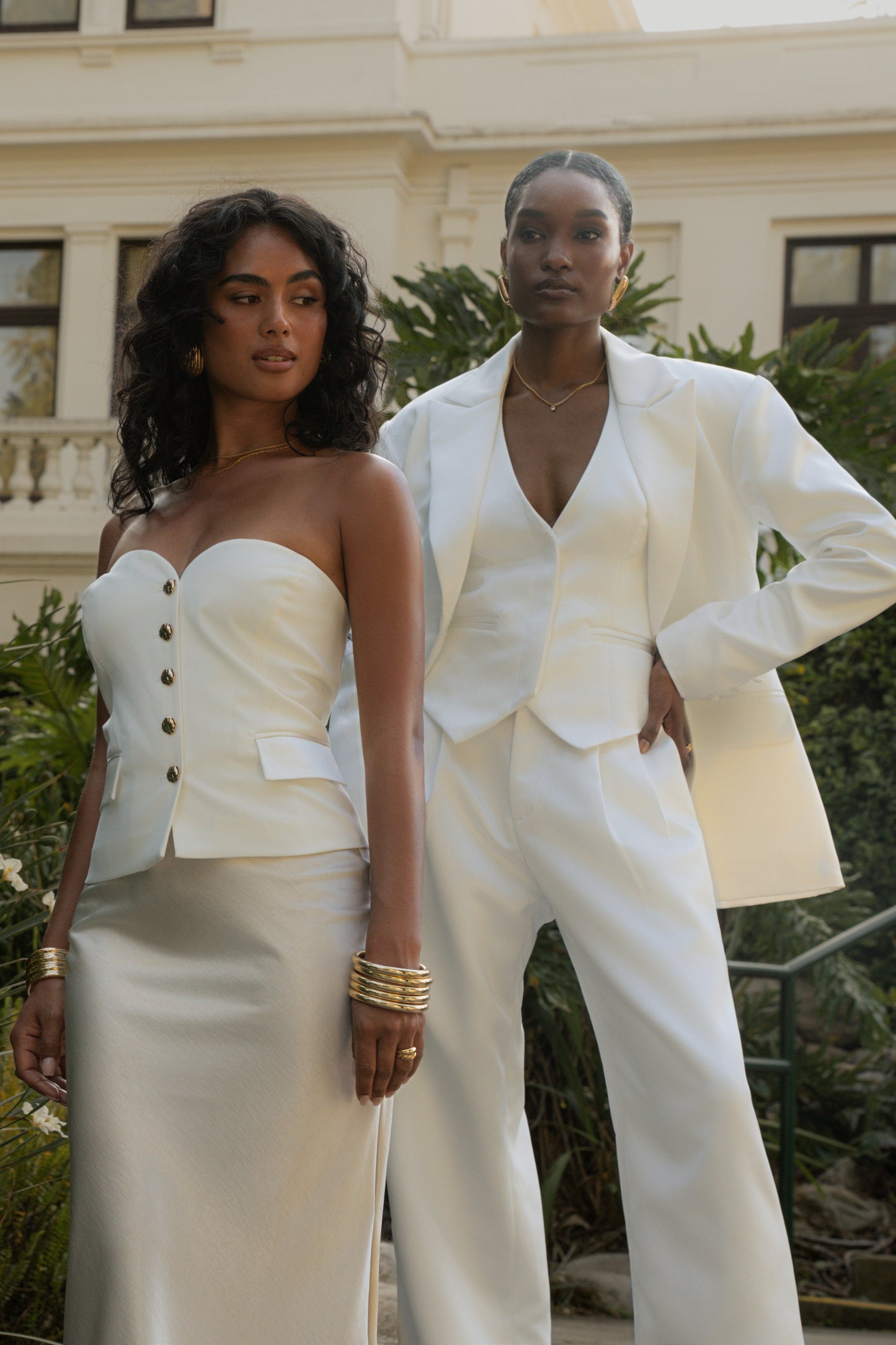White Victoria Satin Blazer NEWFASHIONEDGE