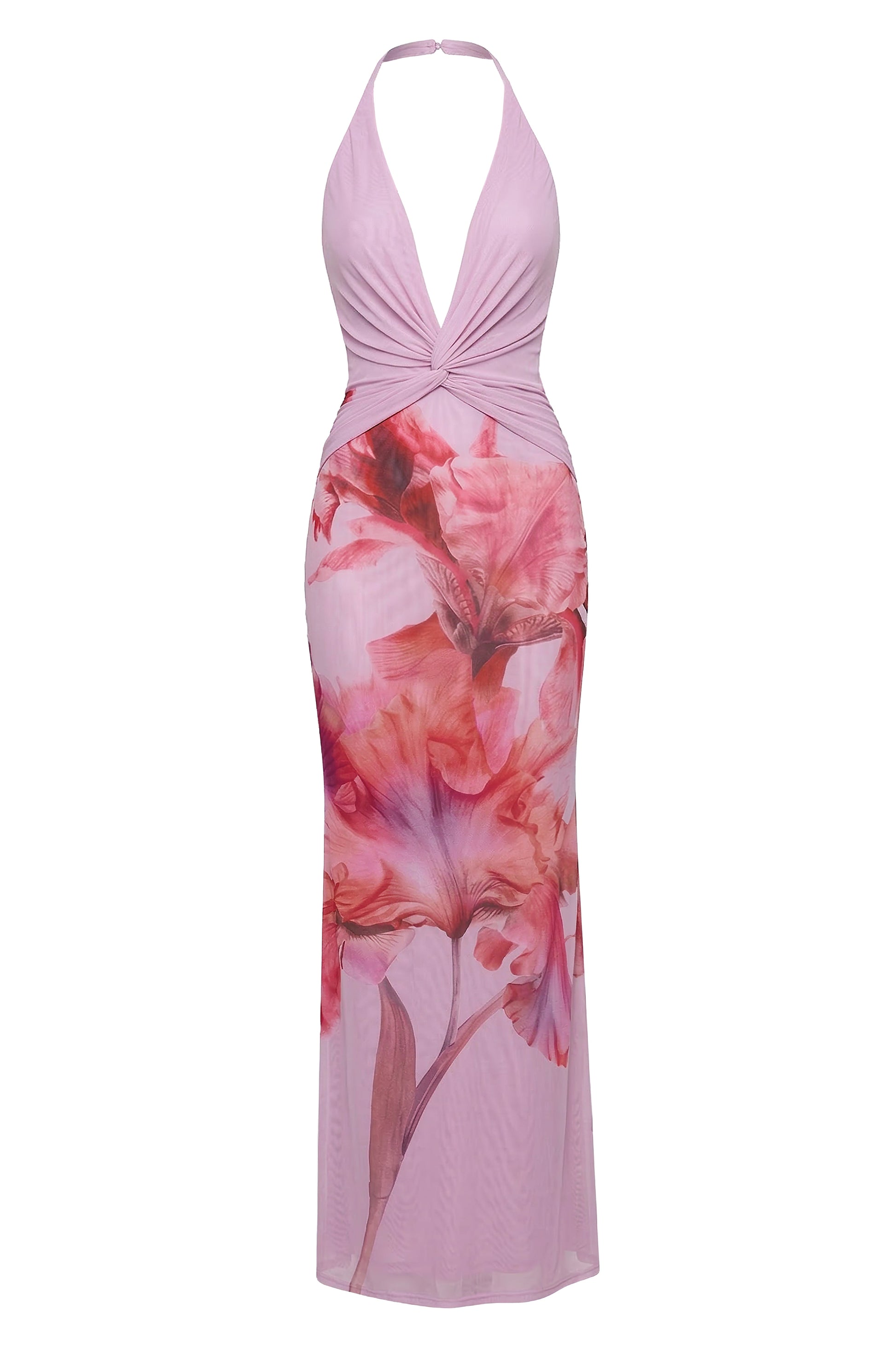Pink Floral Coastal Bloom Maxi Dress JLUXLABEL