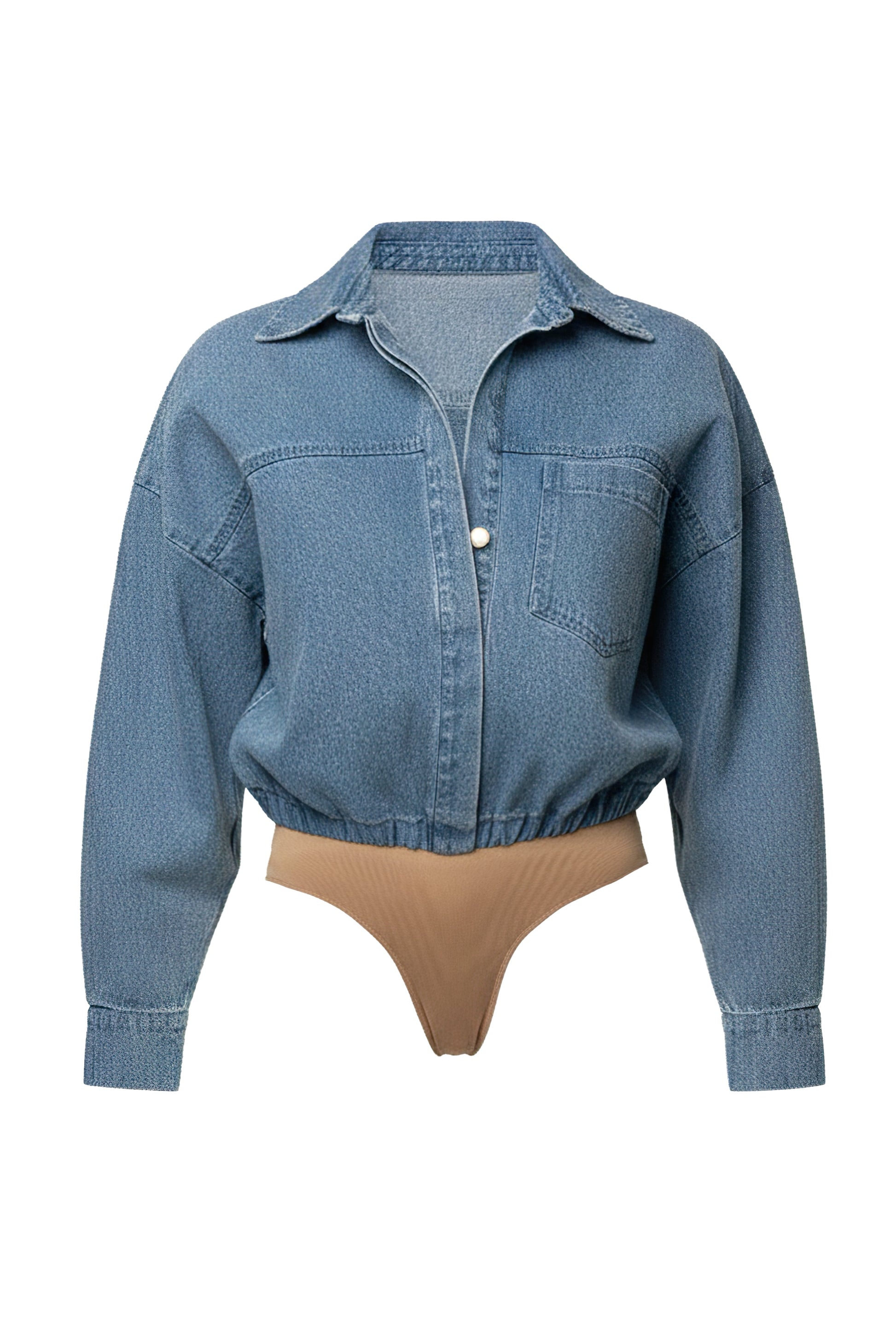 Denim Unstoppable Bodysuit JLUXLABEL