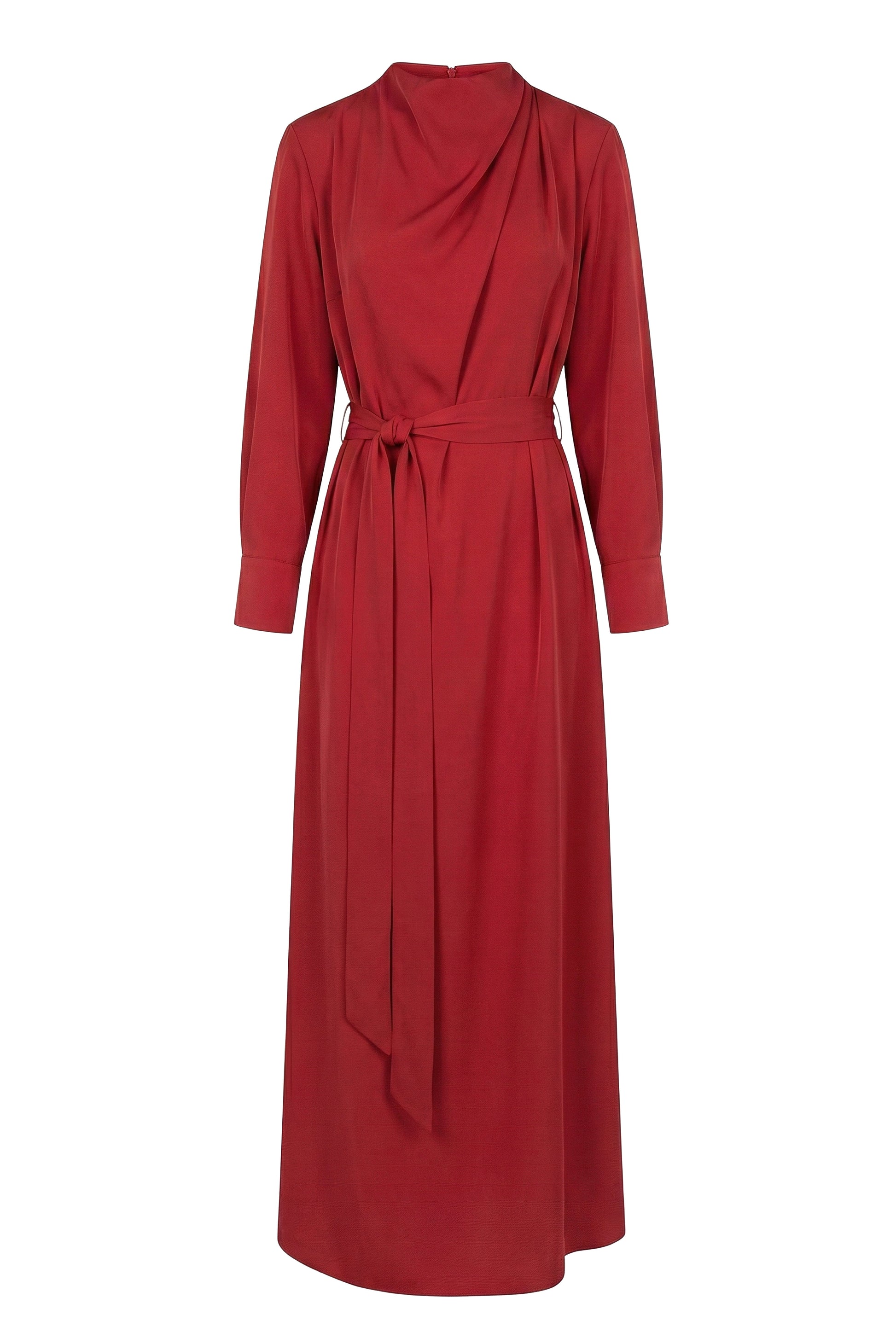 Red Victoria Satin Maxi Dress JLUXLABEL