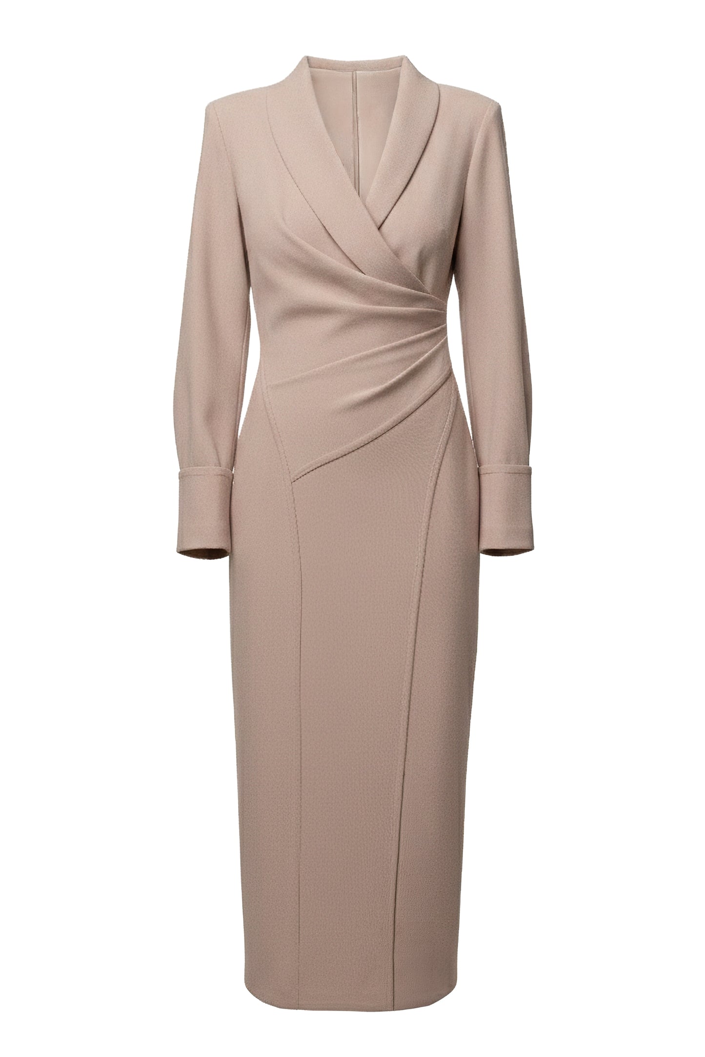 Taupe Manifest Blazer Midi Dress JLUXLABEL