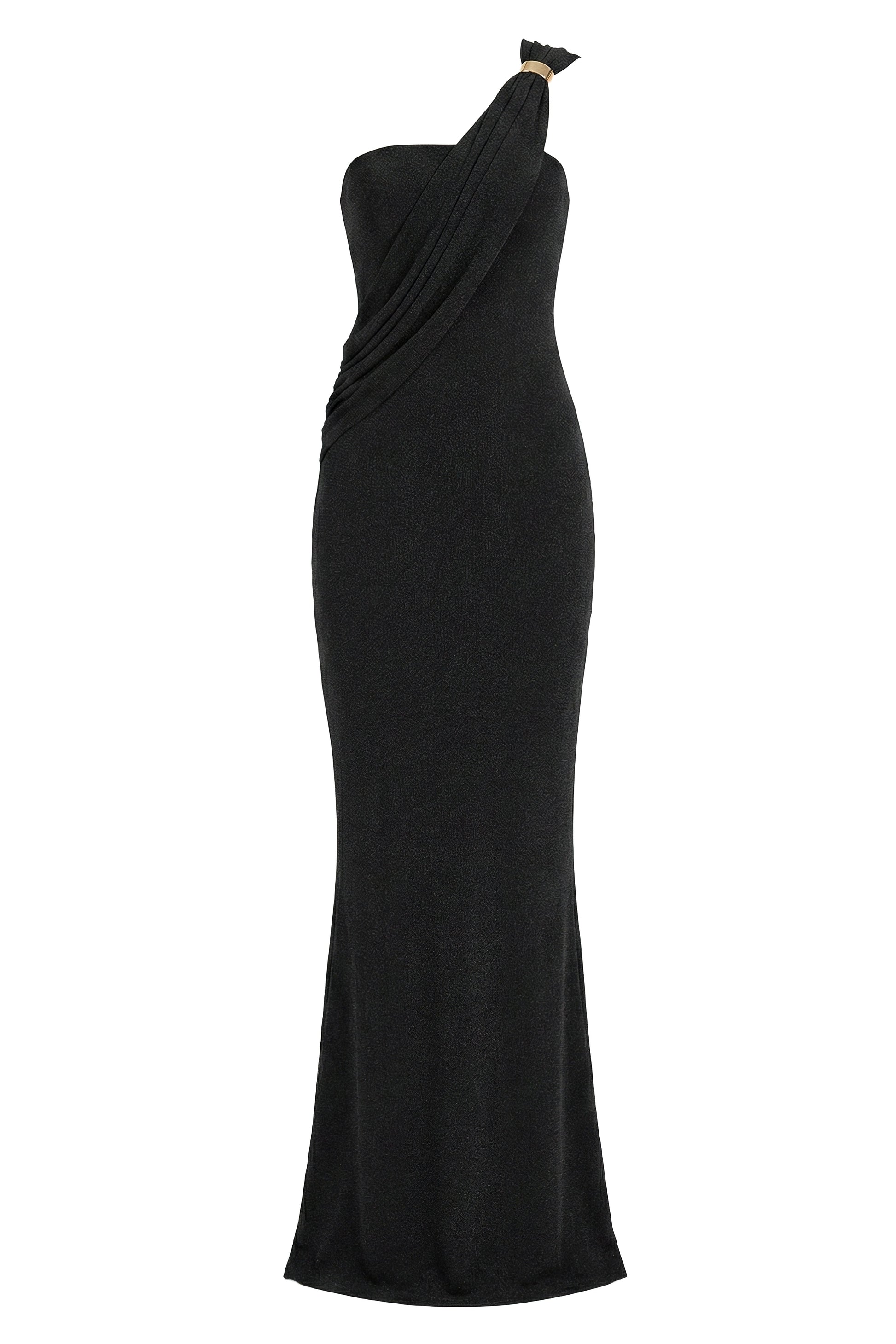 Black Golden Veil Maxi Dress JLUXLABEL