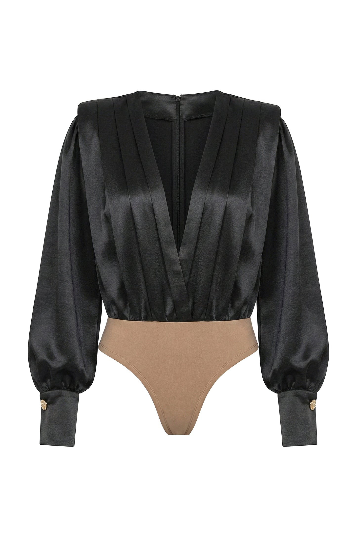 Black Satin Radiance Bodysuit JLUXLABEL