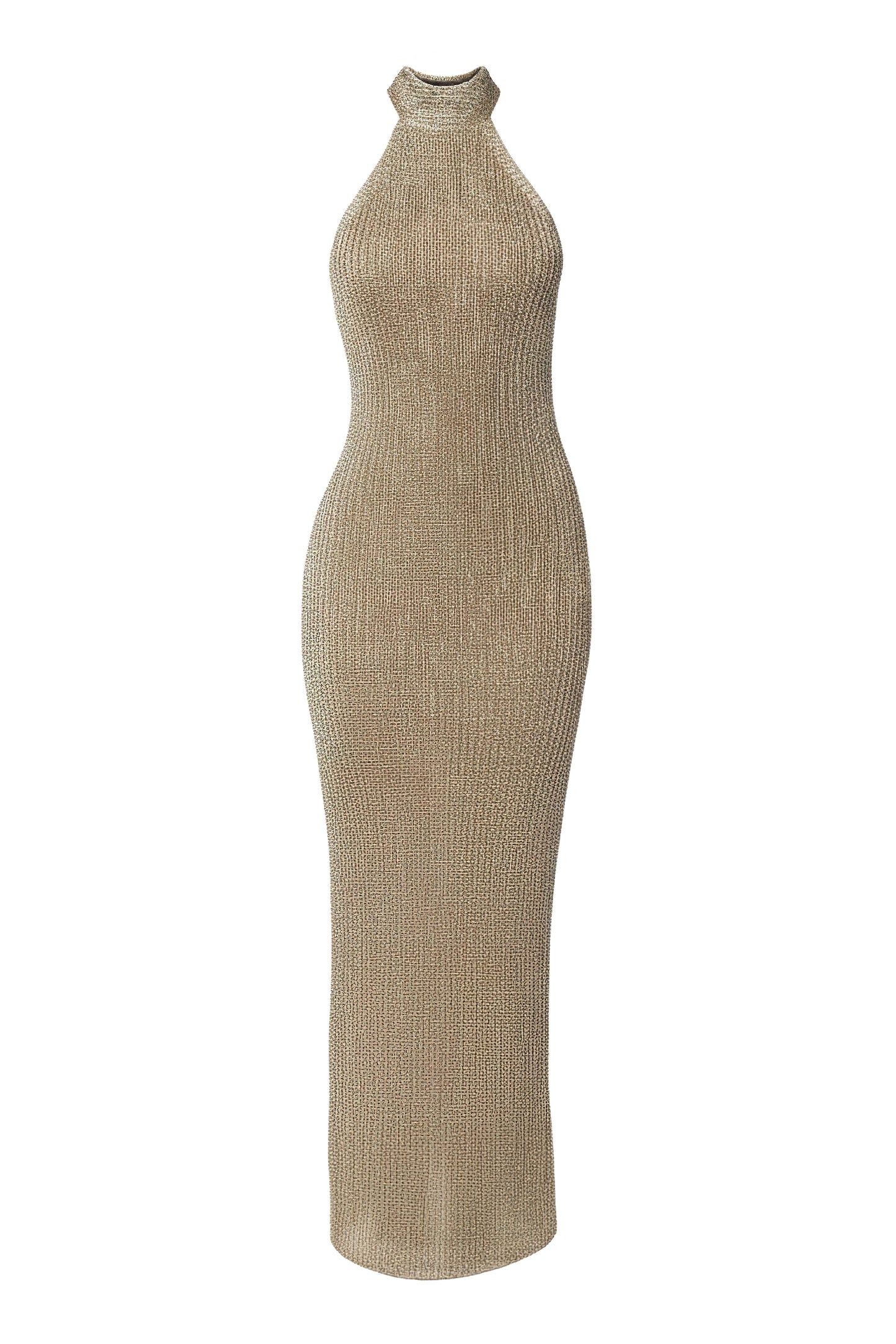 Gold  Echo Of Light Maxi Dress JLUXLABEL