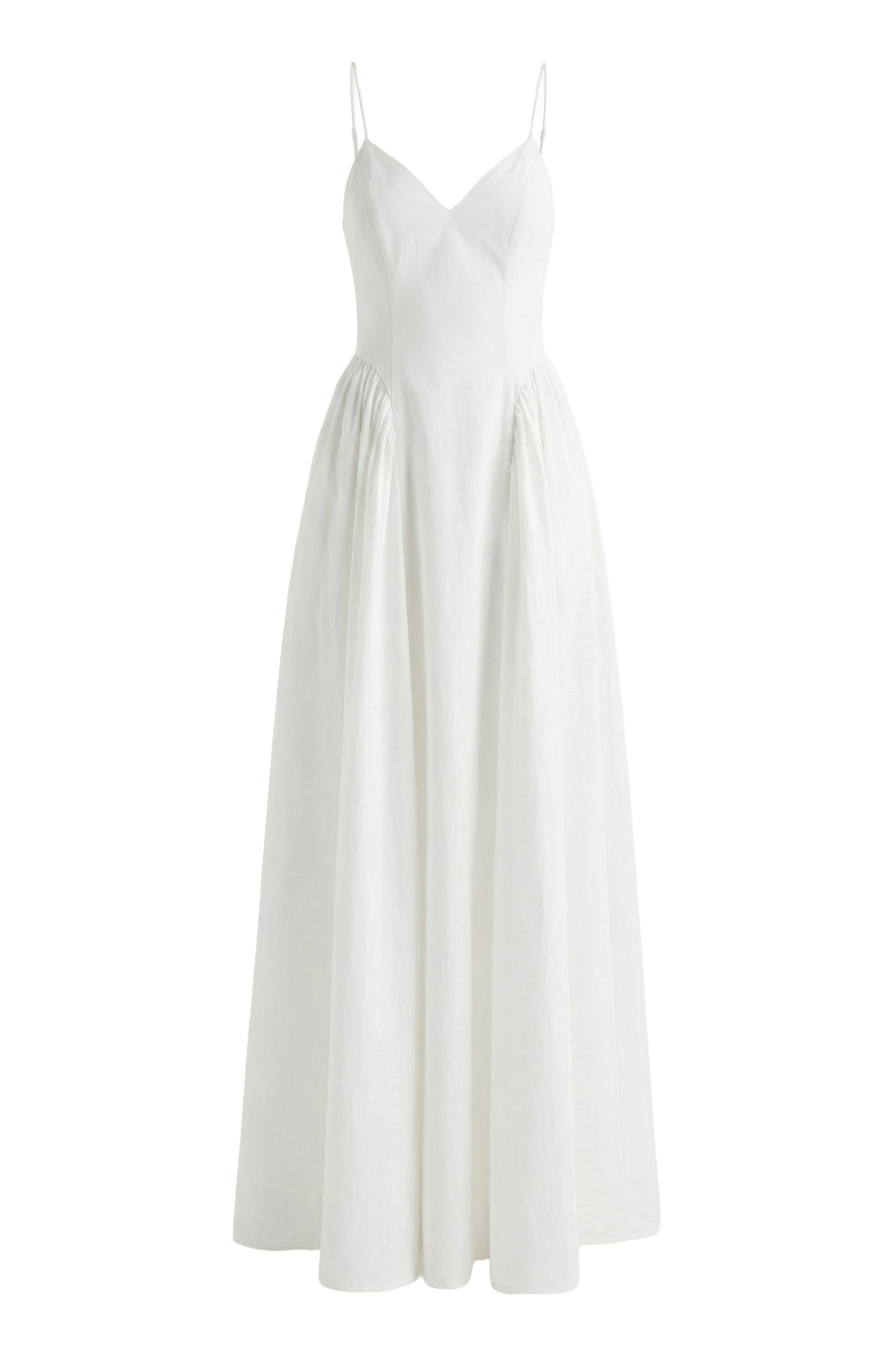 White Sculpted Grace Maxi Dress NEWFASHIONEDGE