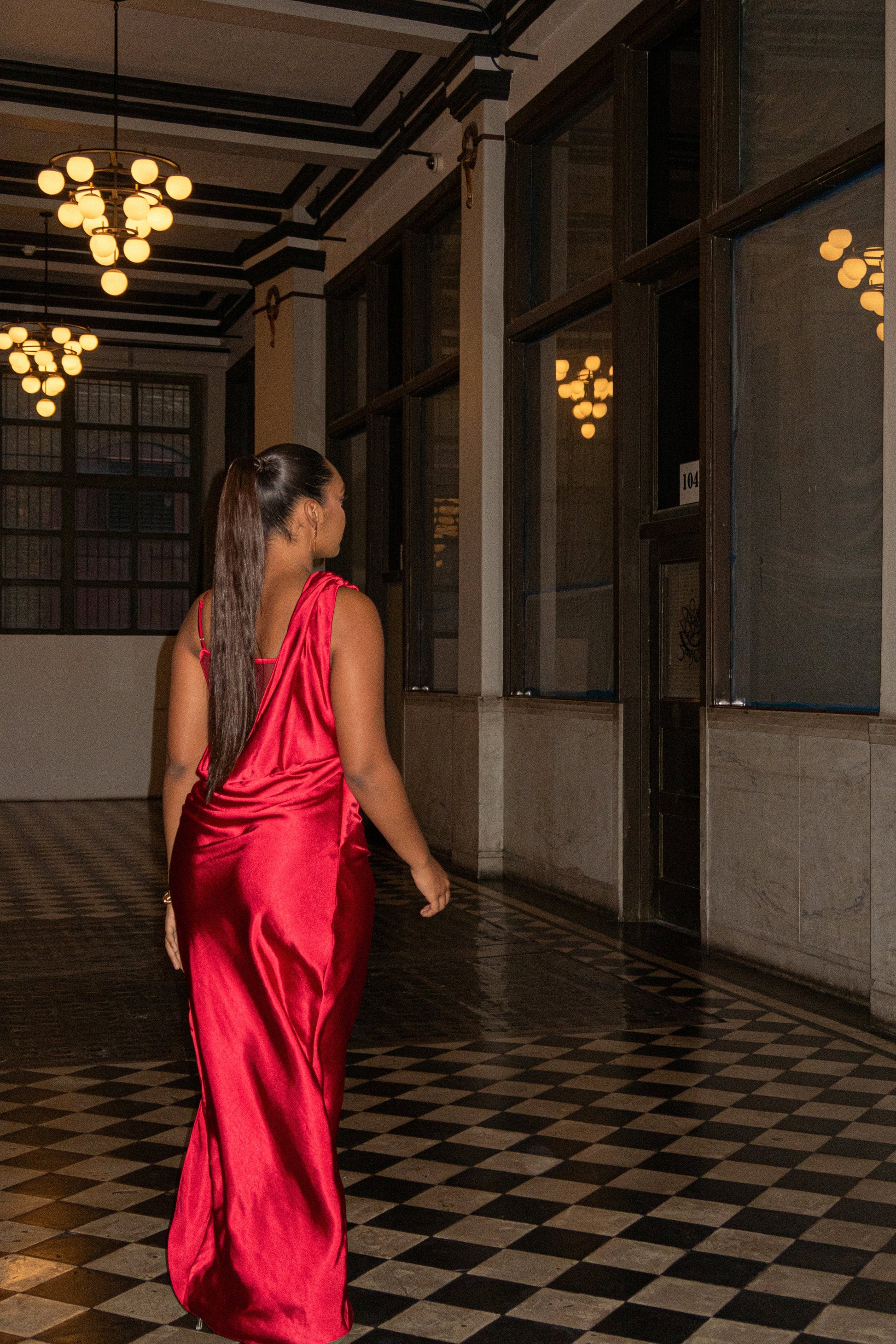 Red Anastacia Drape Maxi Dress JLUXLABEL
