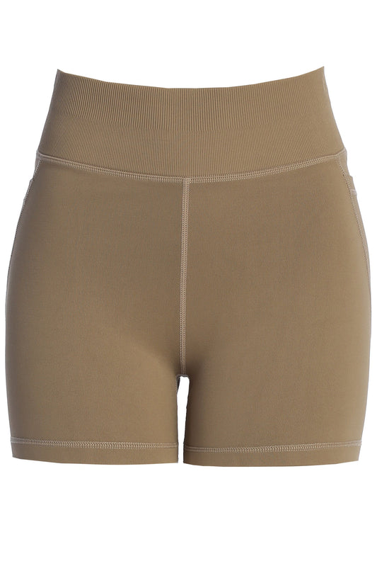 Beige On The Move Biker Short JLUXLABEL