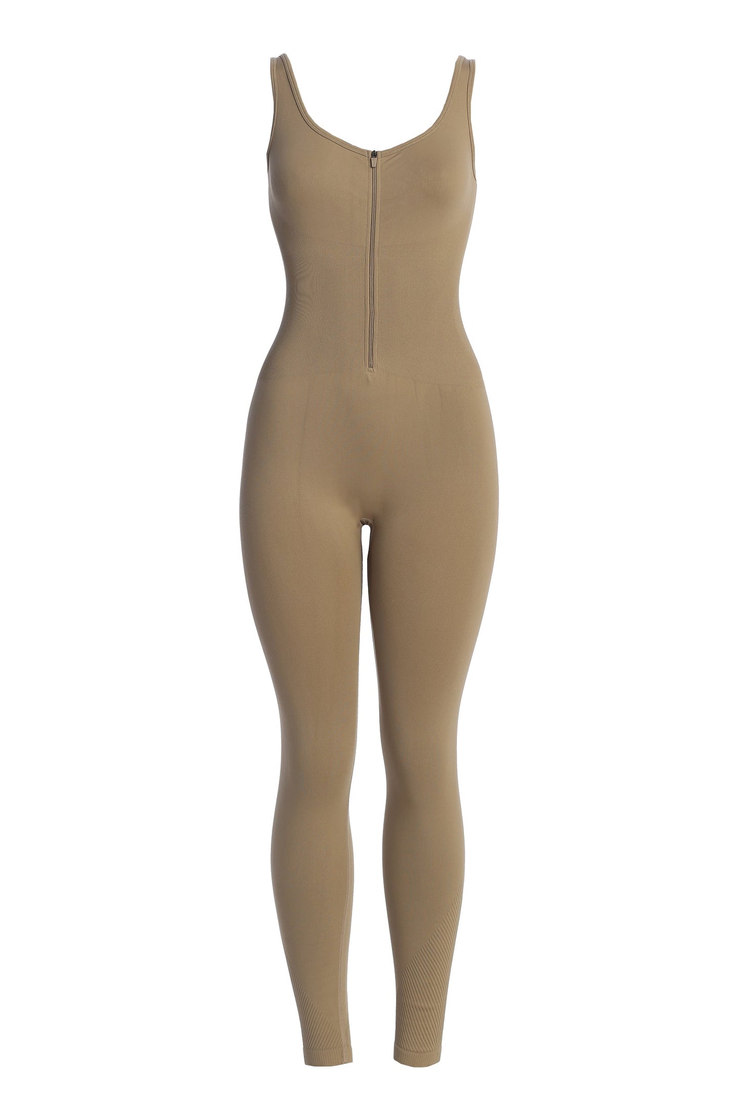 Beige Pure Form Jumpsuit JLUXLABEL
