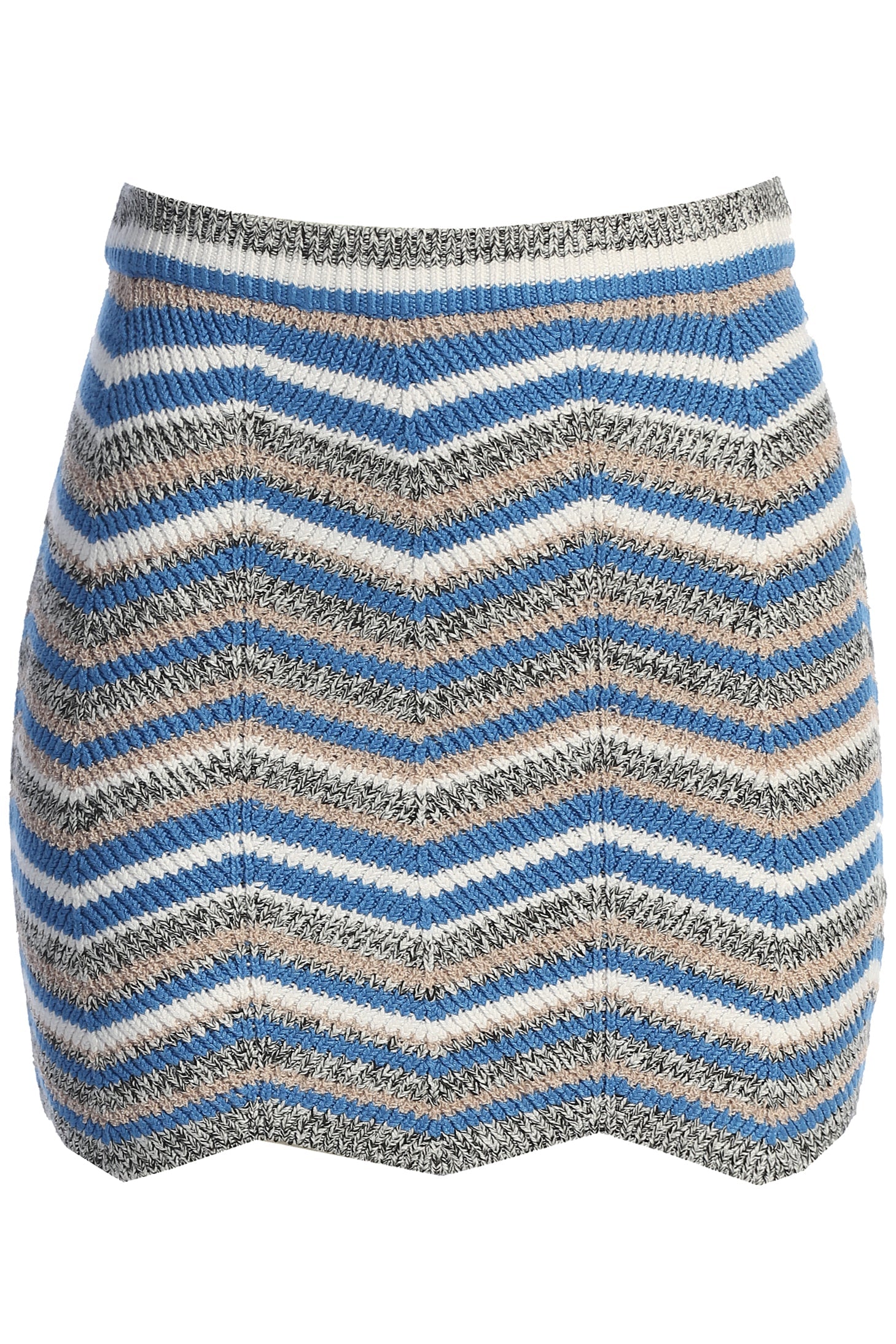 Blue Multi Pure Bliss Striped Mini Skirt JLUXLABEL
