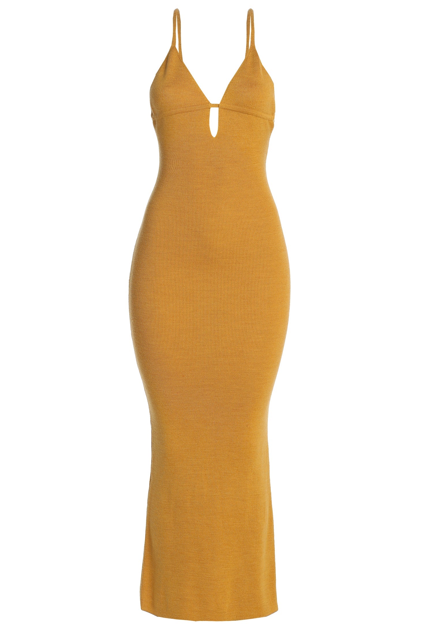 Yellow Sun Rays Knit Maxi Dress JLUXLABEL