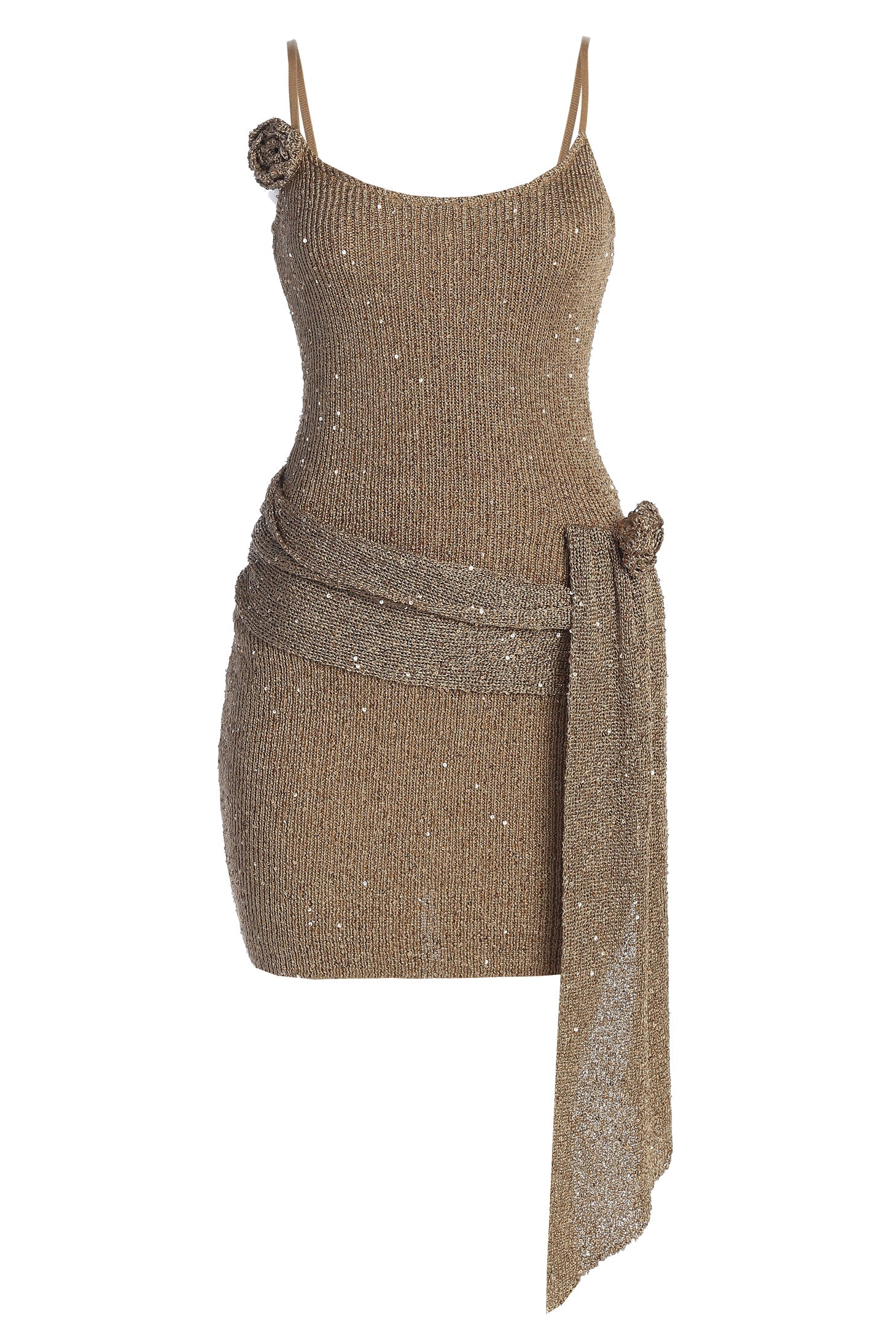 Gold Golden Dusk Sequin Dress JLUXLABEL