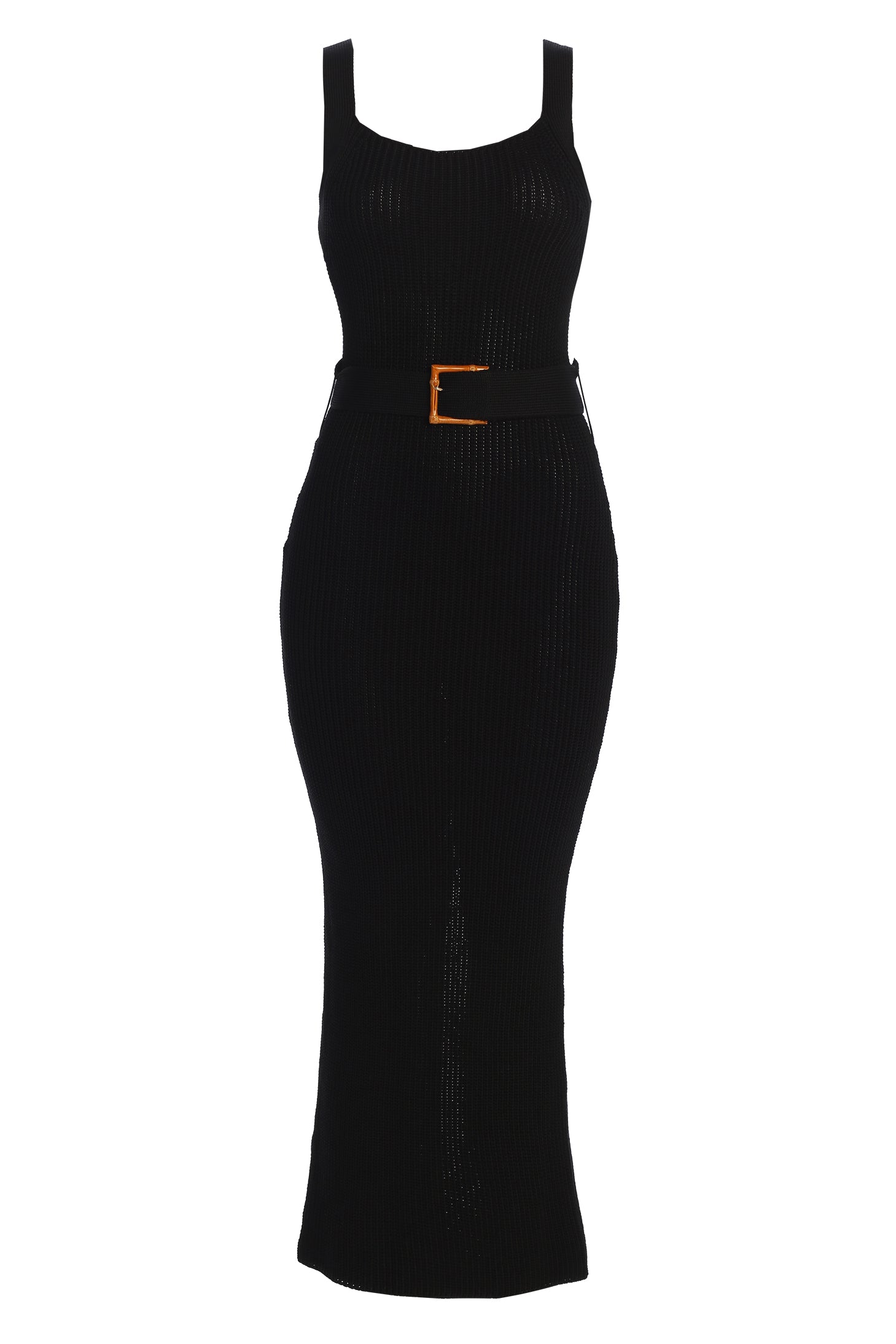 Black Moonrise Ribbed Maxi Dress JLUXLABEL