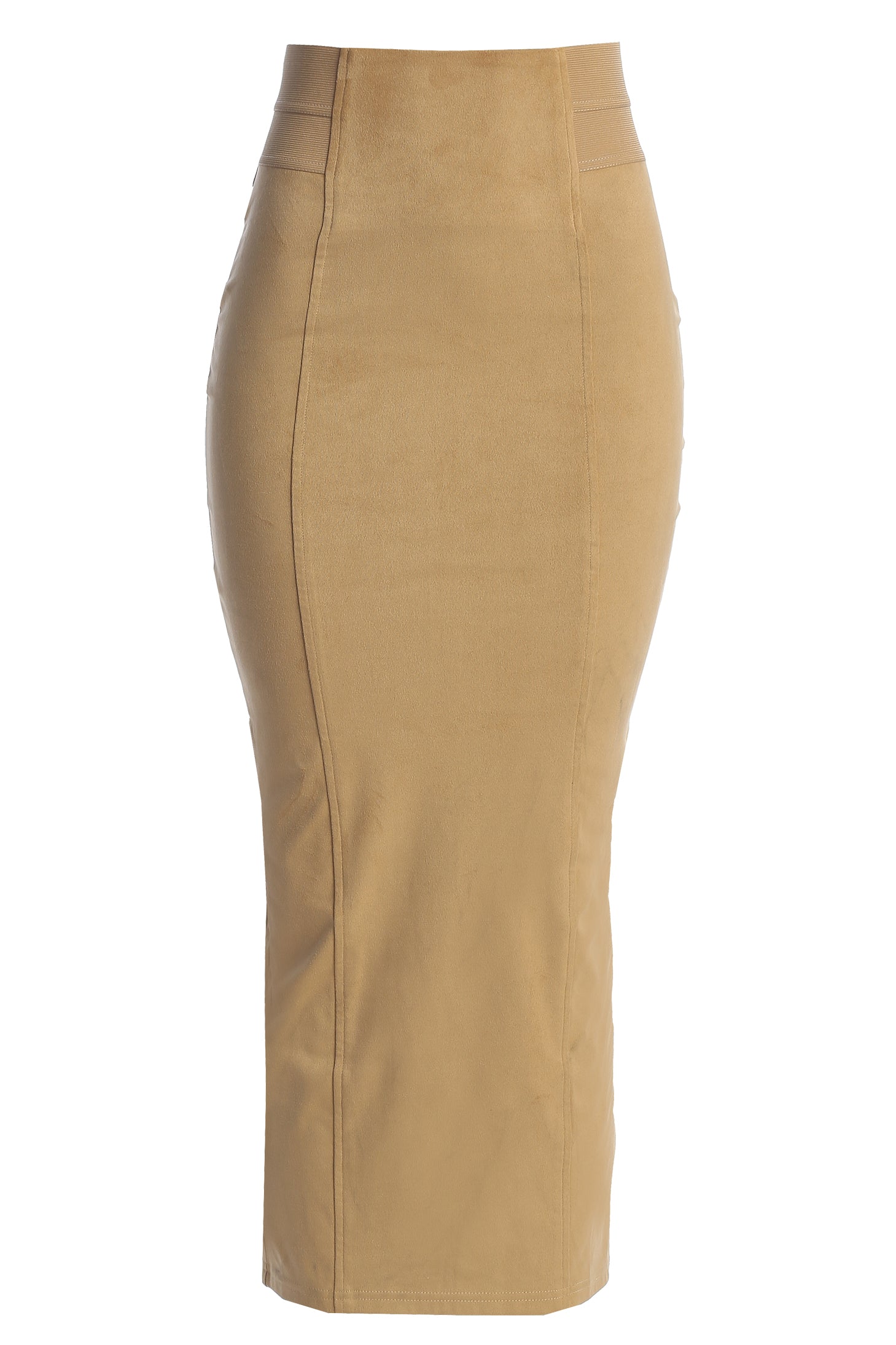Beige Phoenix Suede Skirt JLUXLABEL