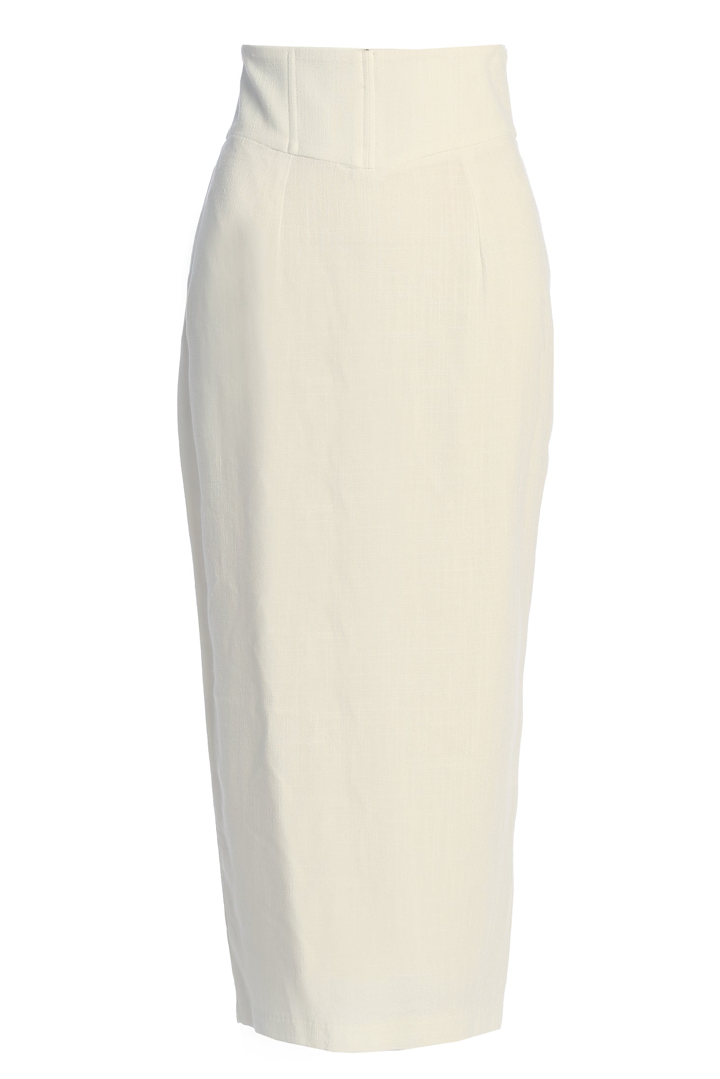 Ivory Coastland Linen Skirt JLUXLABEL