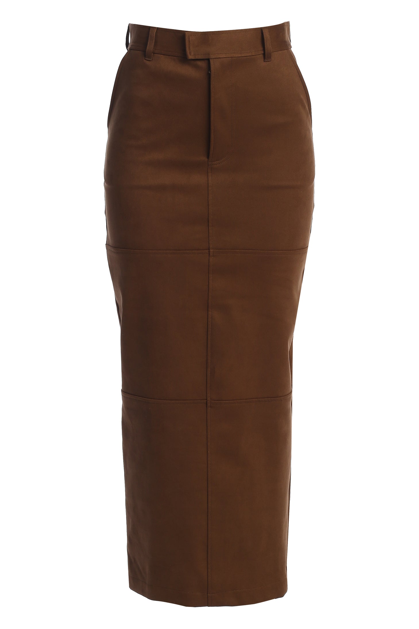 Chocolate Joy Suede Maxi Skirt JLUXLABEL