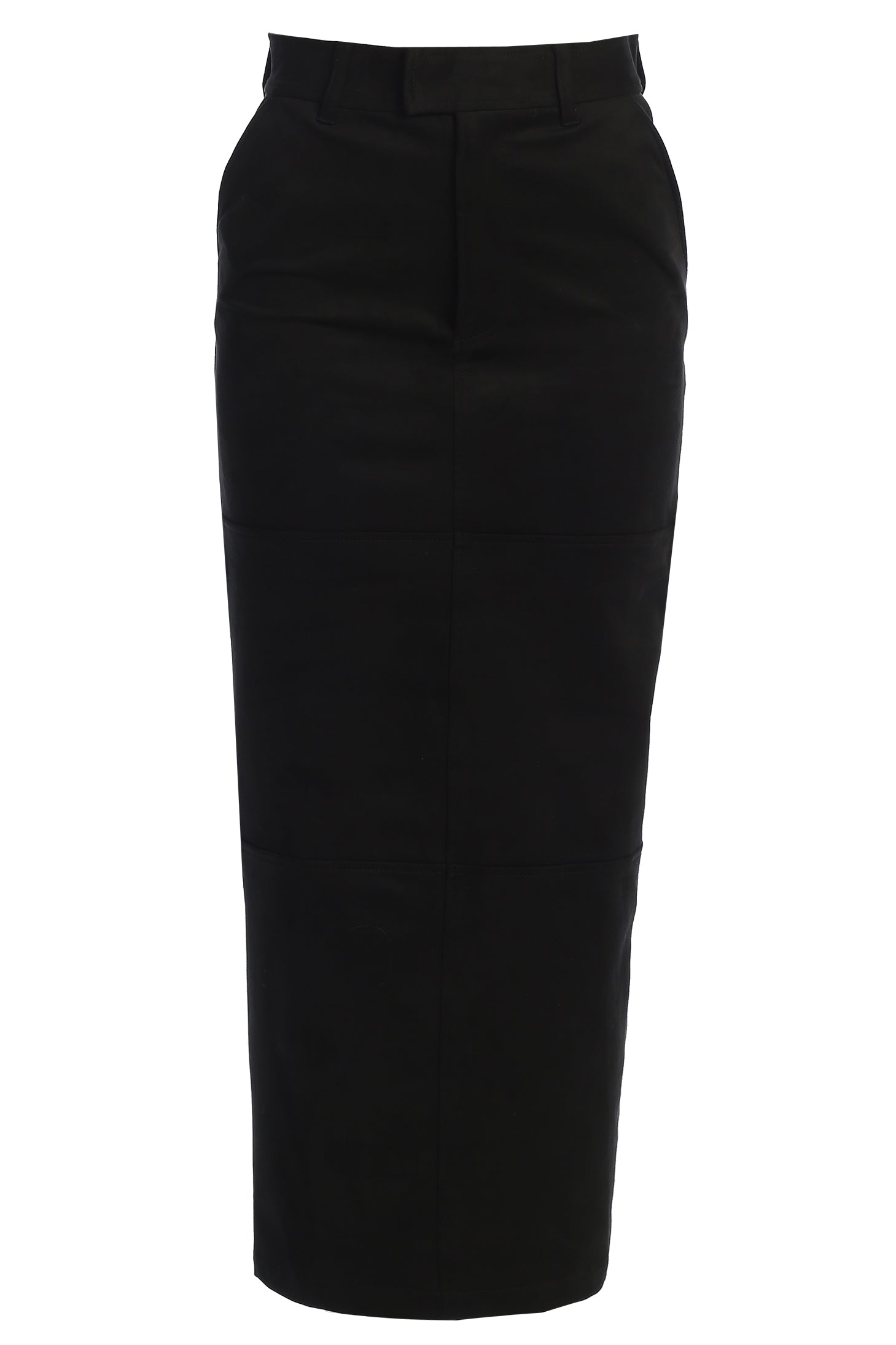 Black Joy Suede Maxi Skirt JLUXLABEL