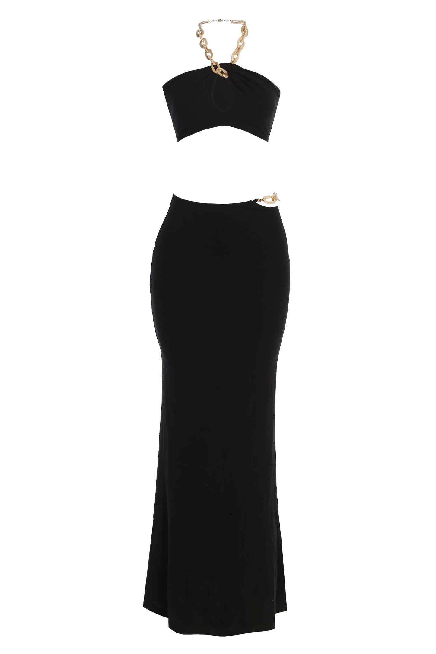 Black Summer Horizon Skirt Set JLUXLABEL