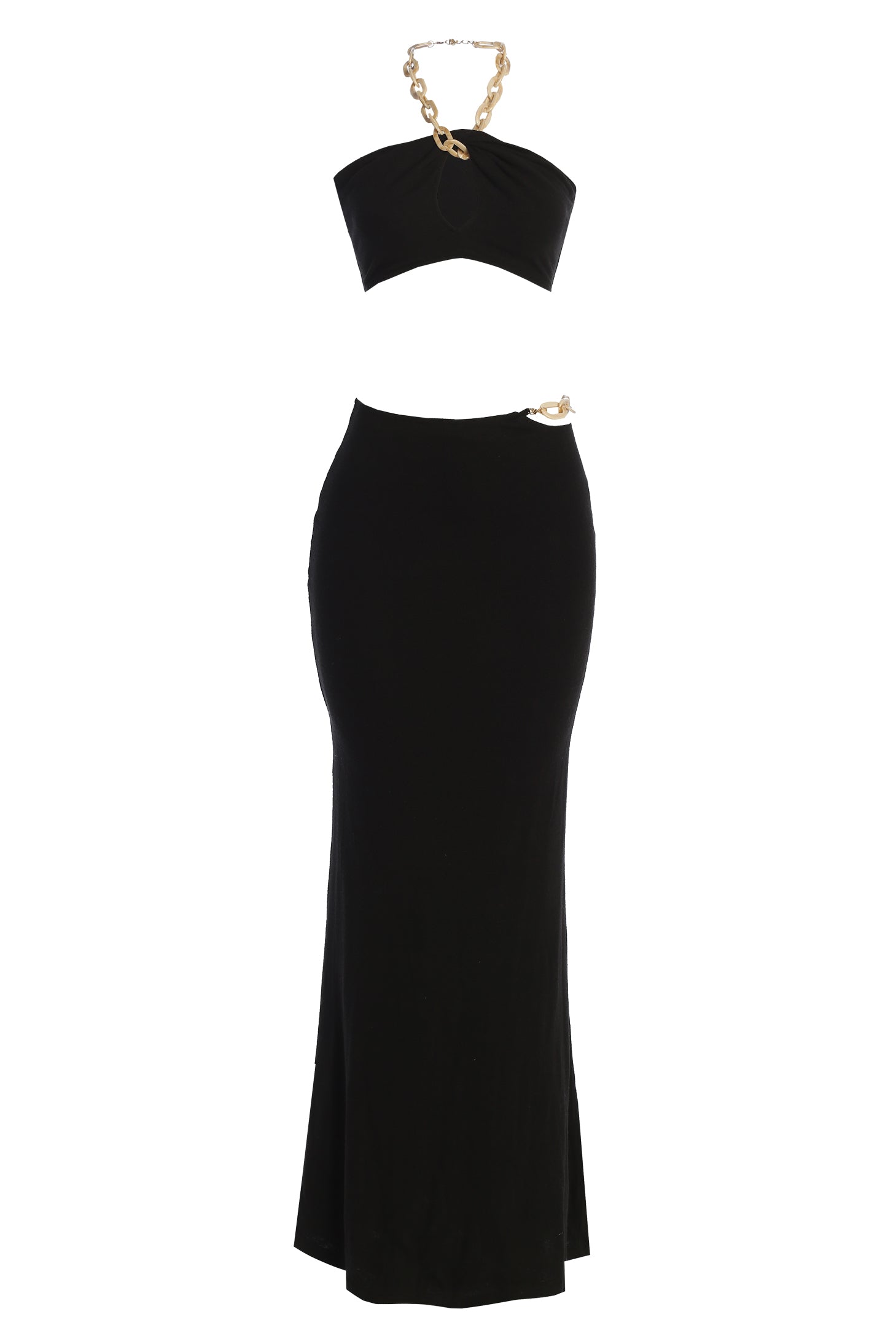 Black Summer Horizon Skirt Set JLUXLABEL