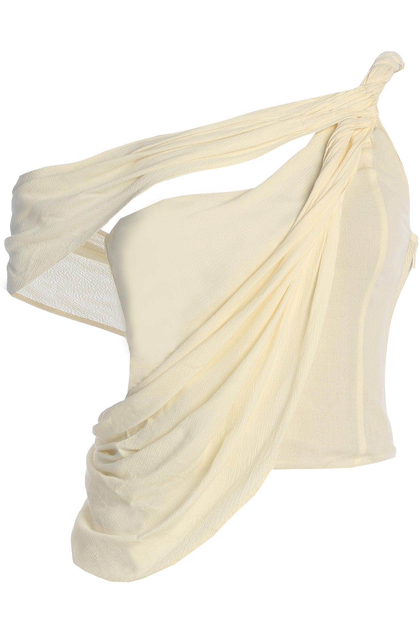 Ivory Diosa Drape Top JLUXLABEL